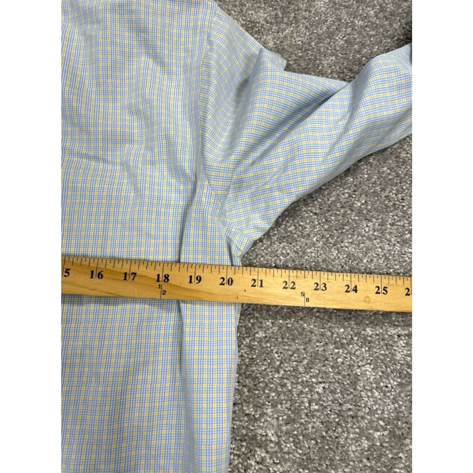 Brooks Brothers Brooks Brothers Dress Shirt Mens 15.5 Yellow Cotton Button Down Plaid Long Sleeve Regular Collar-Down BDT Non-Iron 100% Cotton Size 42R - 5 Thumbnail