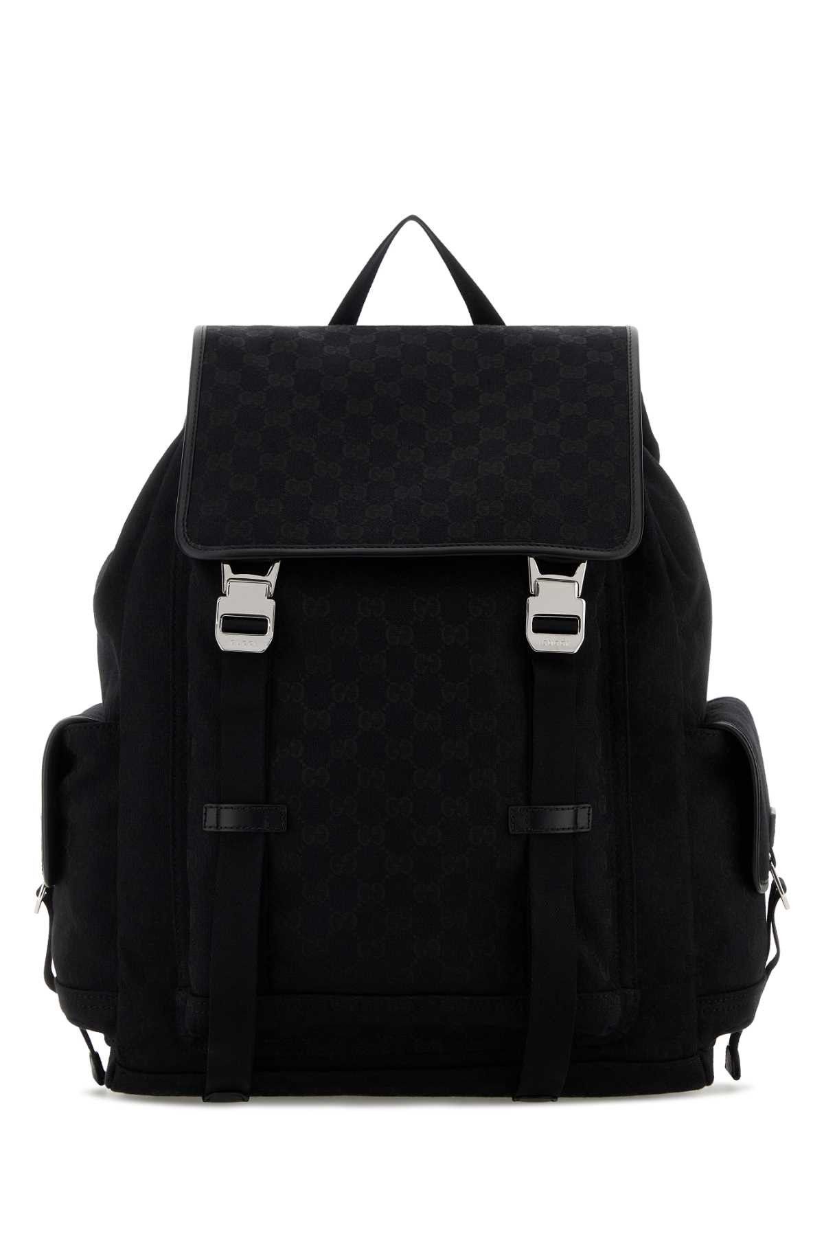 Gucci Black Canvas Backpack Size ONE SIZE - 1 Thumbnail