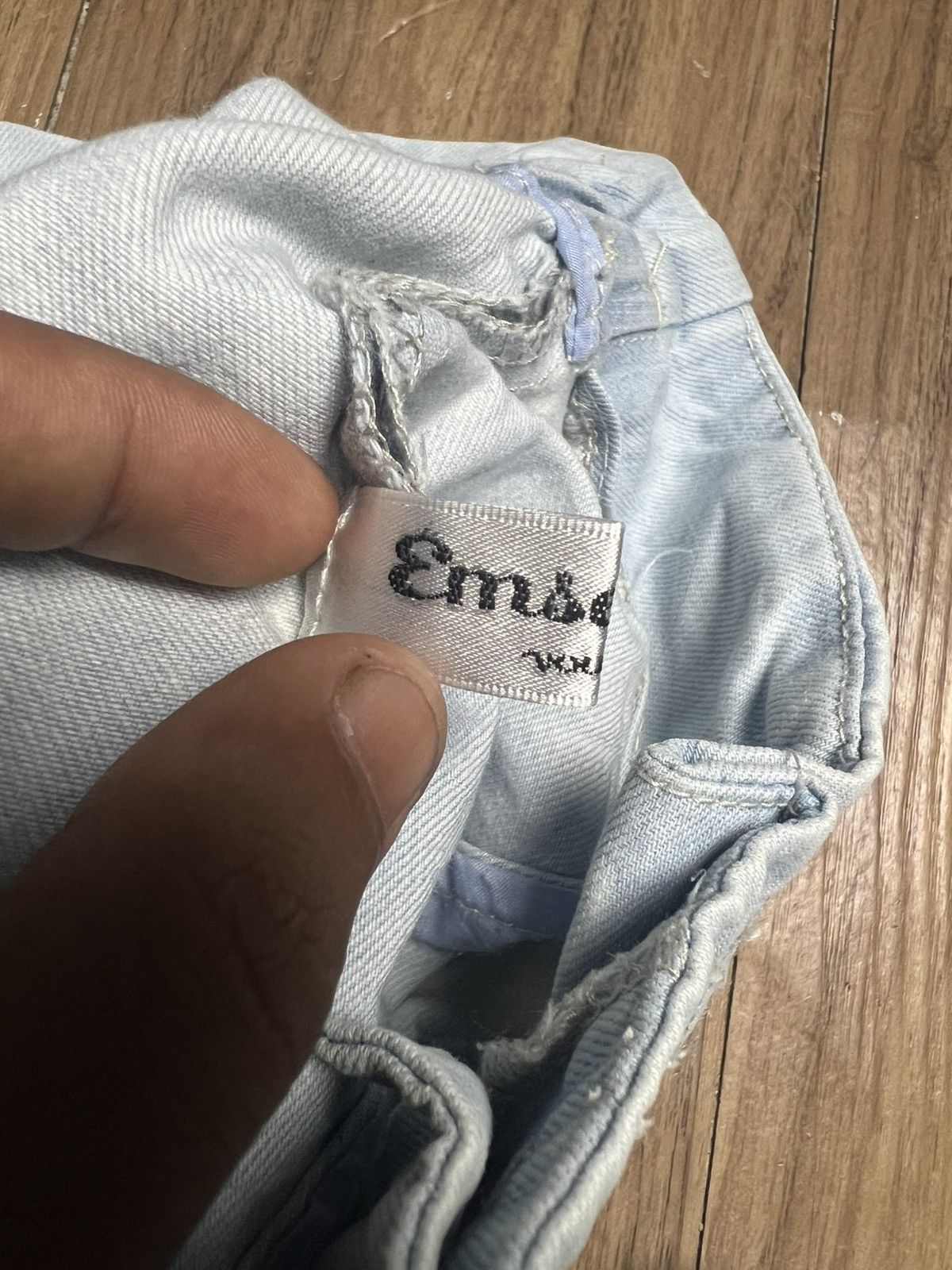 Beauty Beast Emsexcite Light Blue Denim Wide-Leg Culottes Pants (40) Size 26" / US 2 / IT 38 - 7 Thumbnail