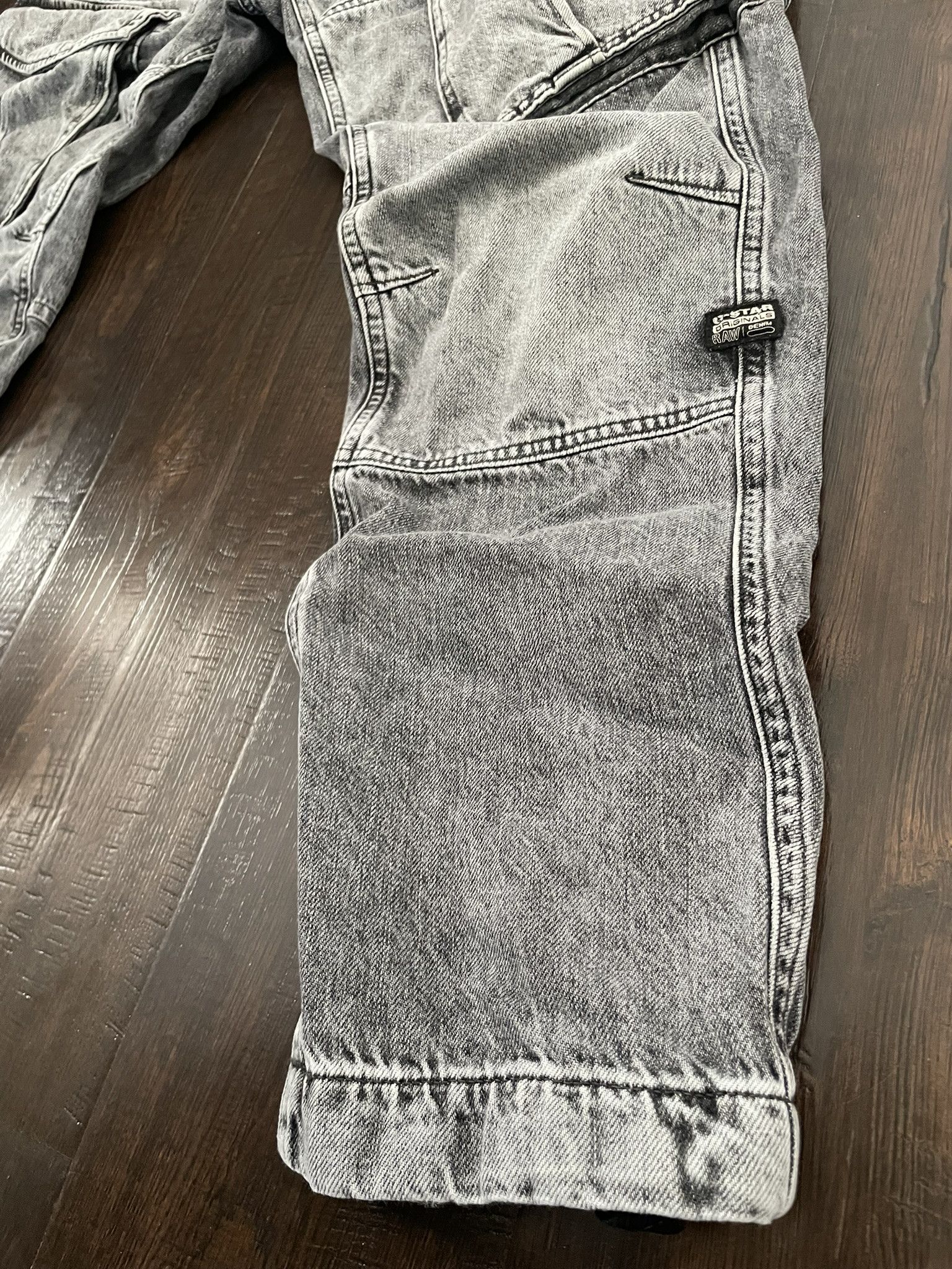 G-Star G-Star Rovic Zip 3D Regular Tapered Grey Denim Cargo Pants Size US 32 / EU 48 - 4 Thumbnail