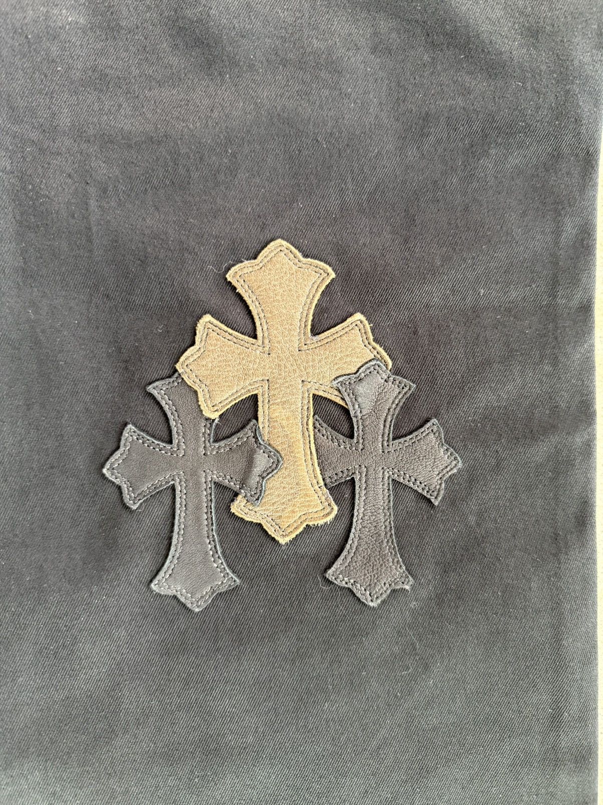 Chrome Hearts CHROME HEARTS FLOODED 40 LEATHER CAMO CROSS CARPENTER PANTS Size US 33 - 8 Thumbnail