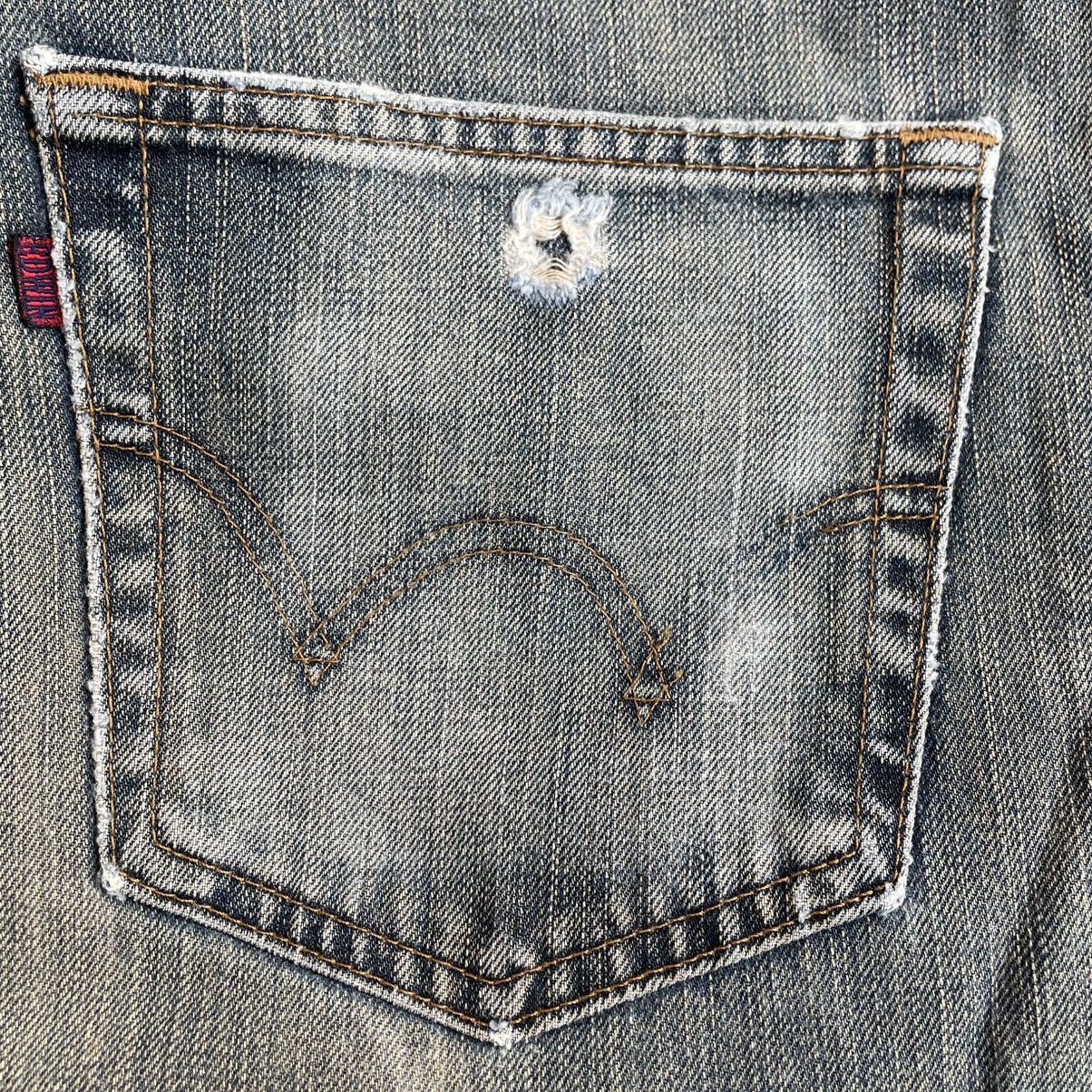 Edwin 🔥Vintage Edwin 503Z Stoned Washed Distress Denim Jeans Size US 35 - 11 Thumbnail