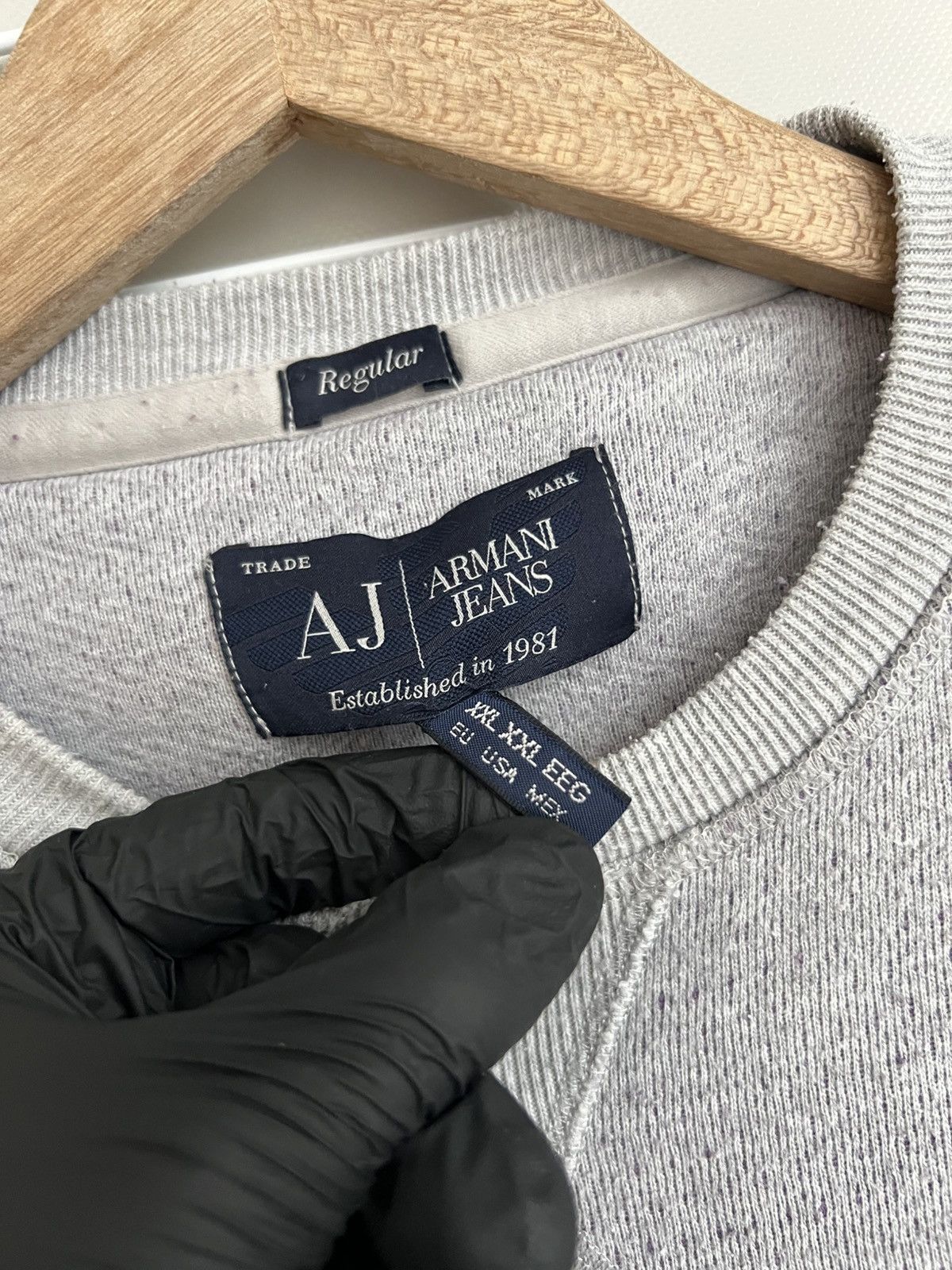 Armani Armani Jeans AJ81 Big Logo Sweatshirt Mens Size L/XL Vintage Size US XL / EU 56 / 4 - 11 Thumbnail