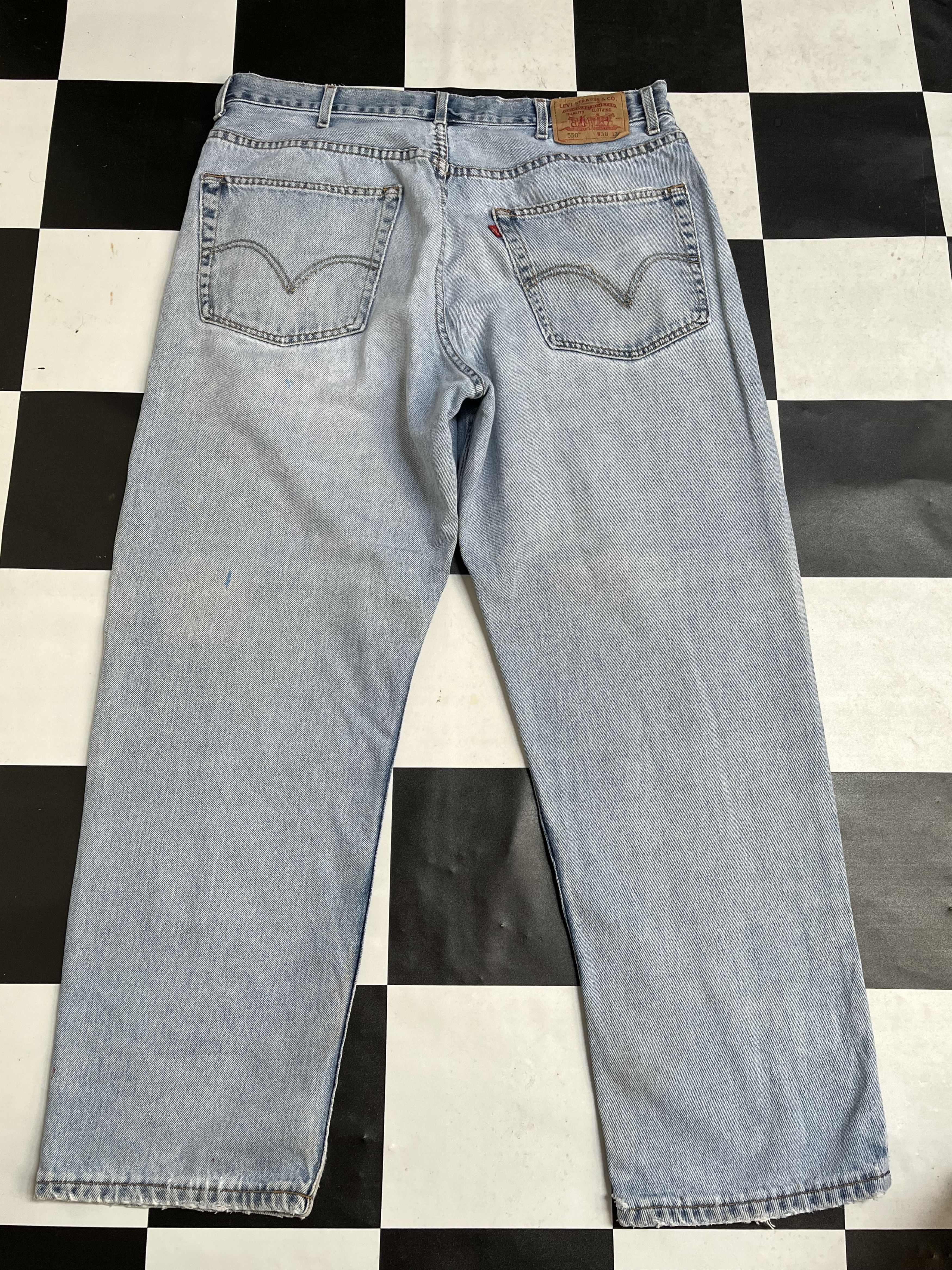 Levi's Vintage Levis 550 Relaxed Fit Jeans - L187 Size US 37 - 2 Thumbnail