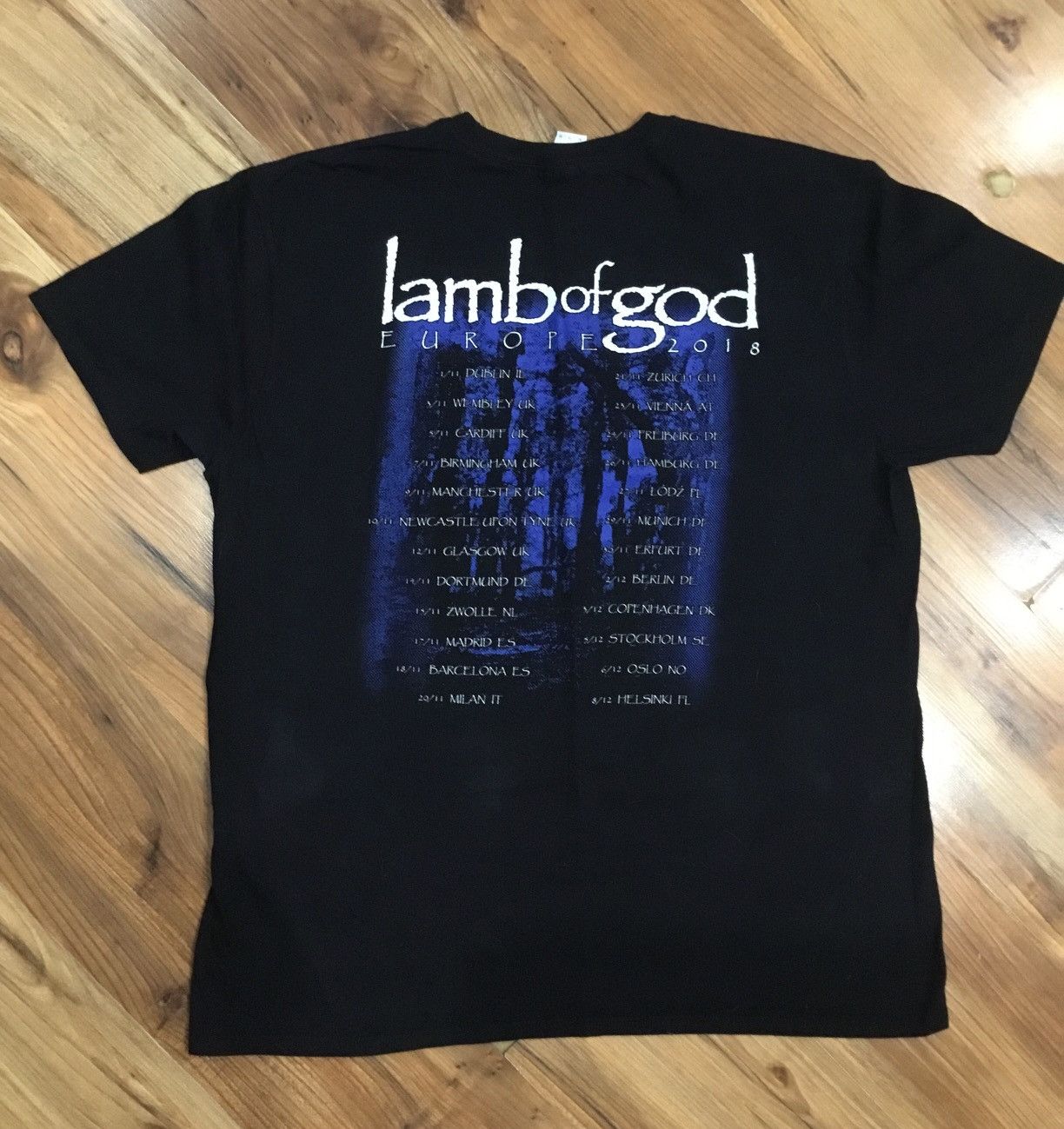 Gildan Rare Lamb Of God Band Metal 20118 Summer Concert Tour Size US XL / EU 56 / 4 - 2 Thumbnail