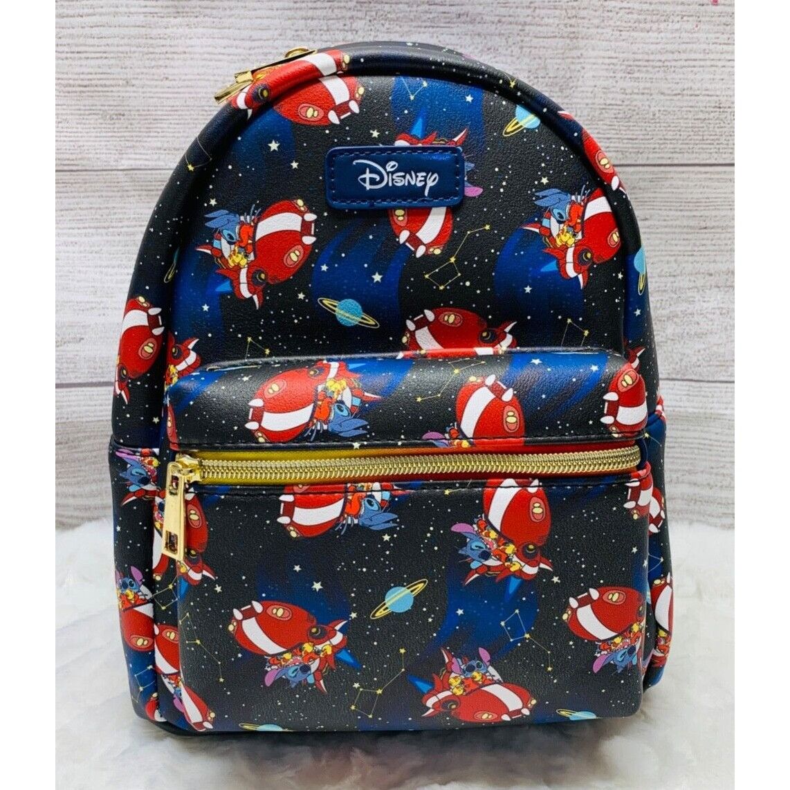 Disney Loungefly Disney Lilo & Stitch Spaceship Rockets All Over Pr Size ONE SIZE - 1 Thumbnail