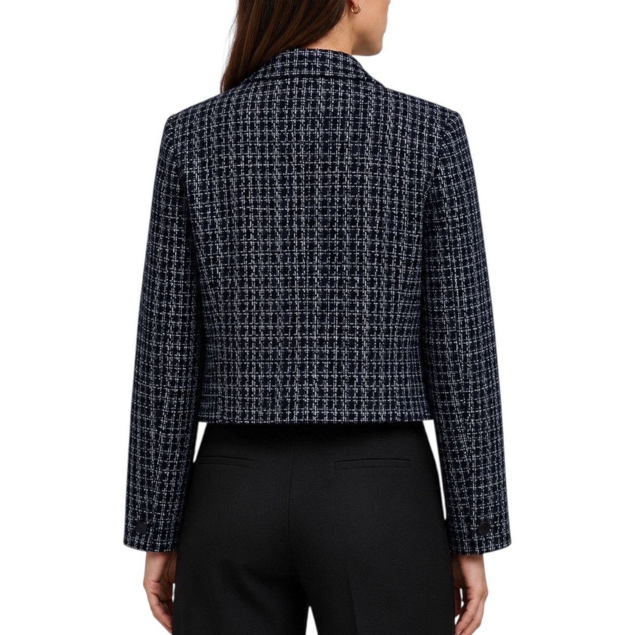Rag & Bone Rag & Bone Elvy Tweed Double Breasted Blazer Navy Size 12 Size XL / US 12-14 / IT 48-50 - 2 Thumbnail