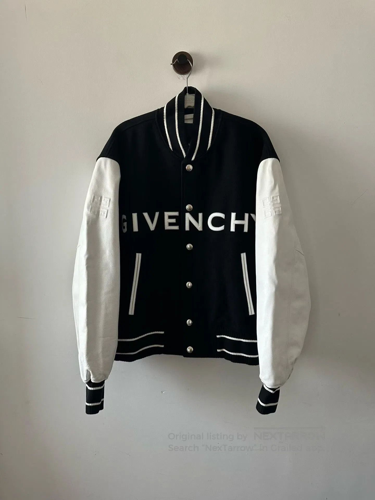 Givenchy Givenchy Black White Leather Sleeve Jacket. Size US M / EU 48-50 / 2 - 1 Thumbnail