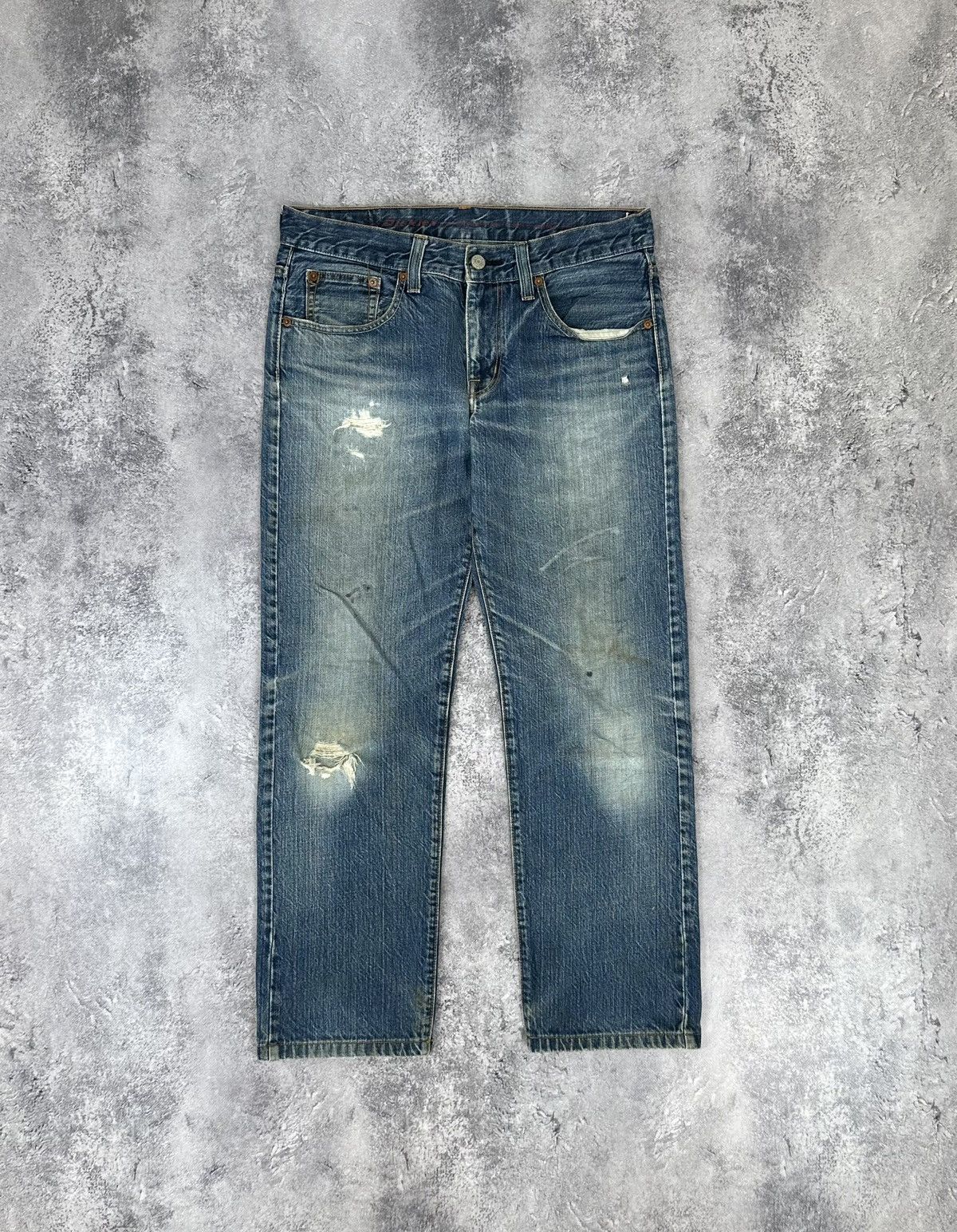 Dickies Vintage Dickies Stone Washed Trashed Denim USA Work Jeans Size US 32 / EU 48 - 2 Thumbnail