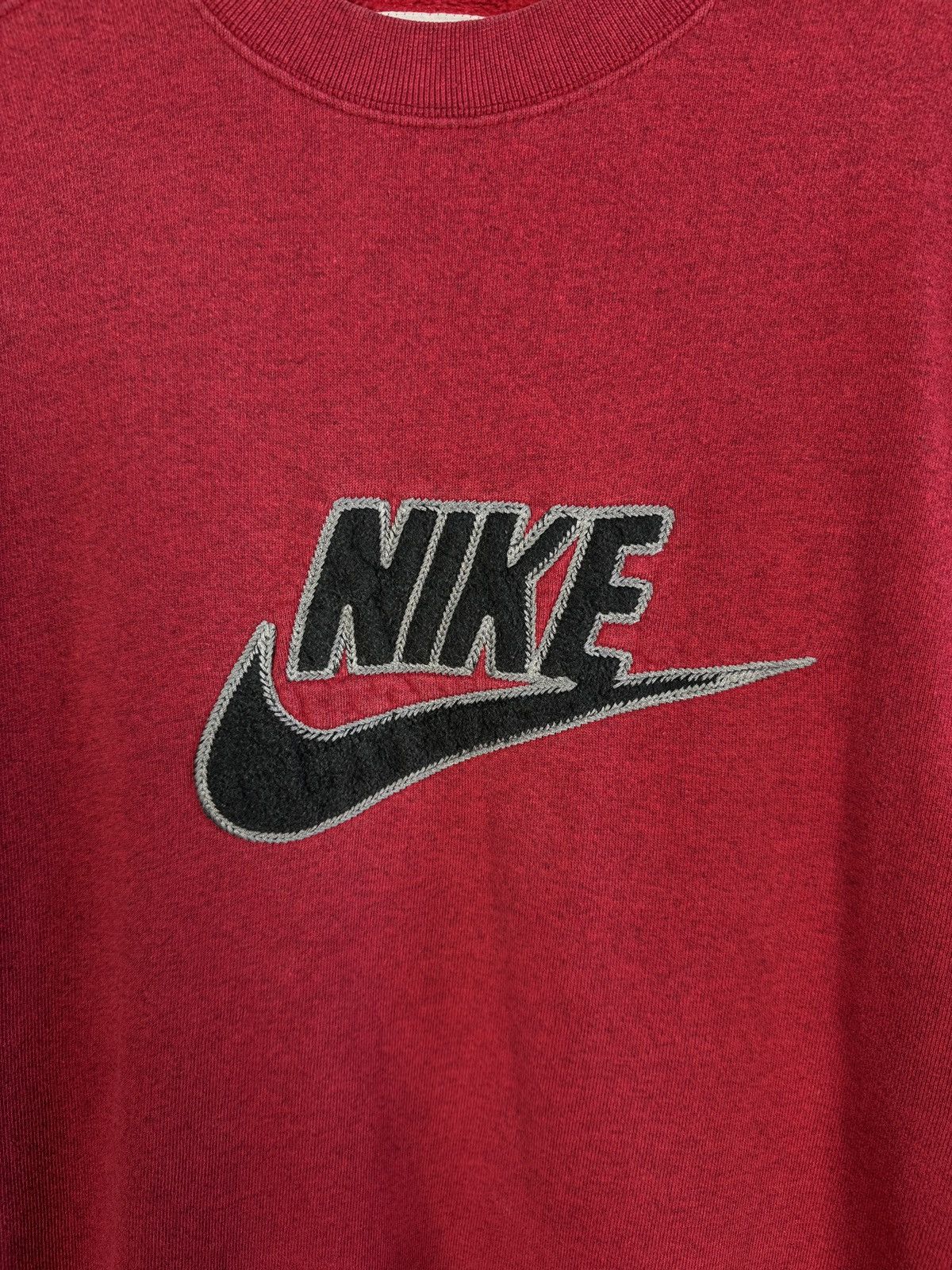 Nike Vintage 90s Nike Sweatshirt Embroidered Big Logo Swoosh Sz L Size US L / EU 52-54 / 3 - 6 Thumbnail