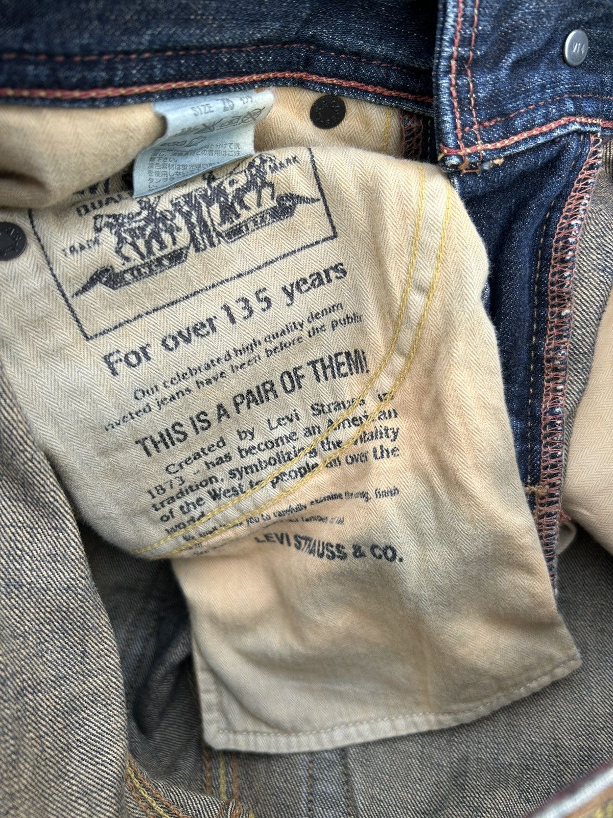 Kapital VINTAGE LEVIS HIPPIES STYLE RUSTY DISTRESSED DENIM JEANS Size US 30 / EU 46 - 15 Thumbnail