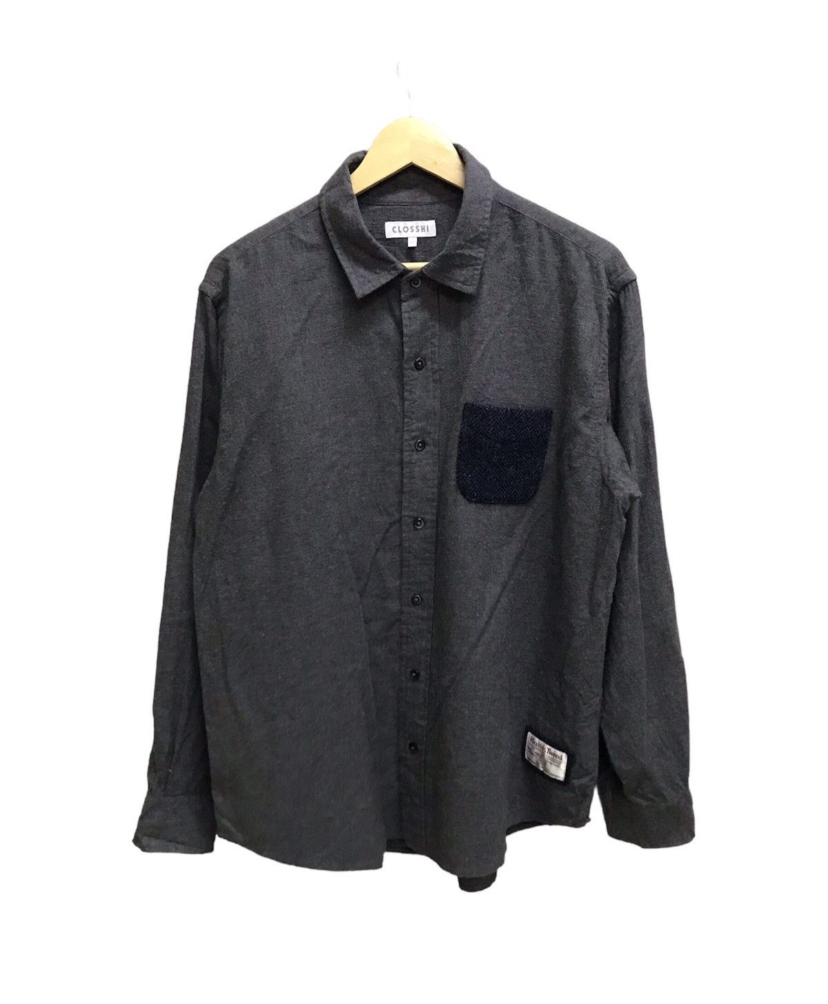 Harris Tweed VINTAGE CLOSSHI X HARRIS TWEED BUTTON UP SHIRT Size US L / EU 52-54 / 3 - 1 Thumbnail