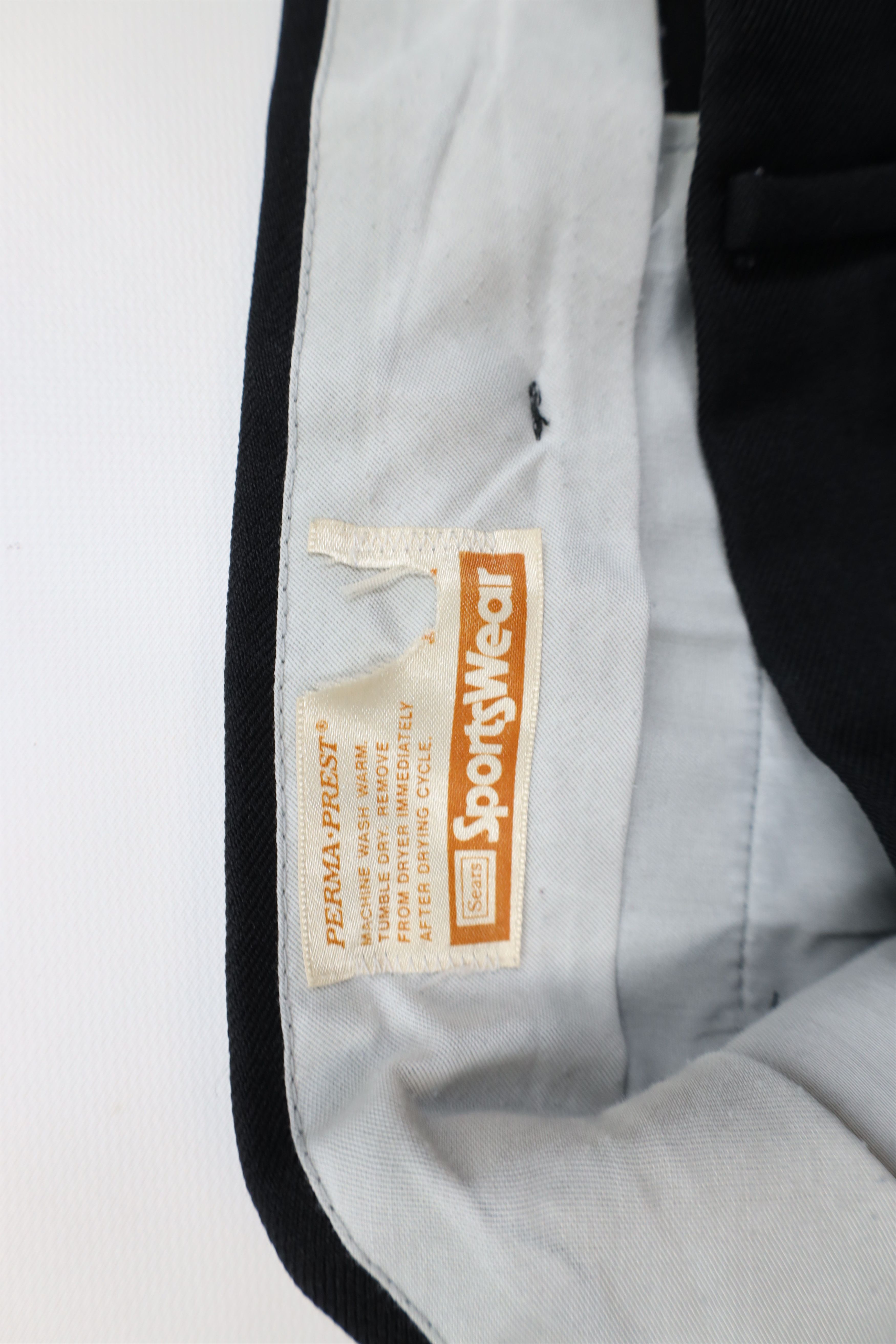 Vintage Vintage 70s Streetwear Flared Wide Leg Chino Pants Black USA Size US 32 / EU 48 - 8 Thumbnail