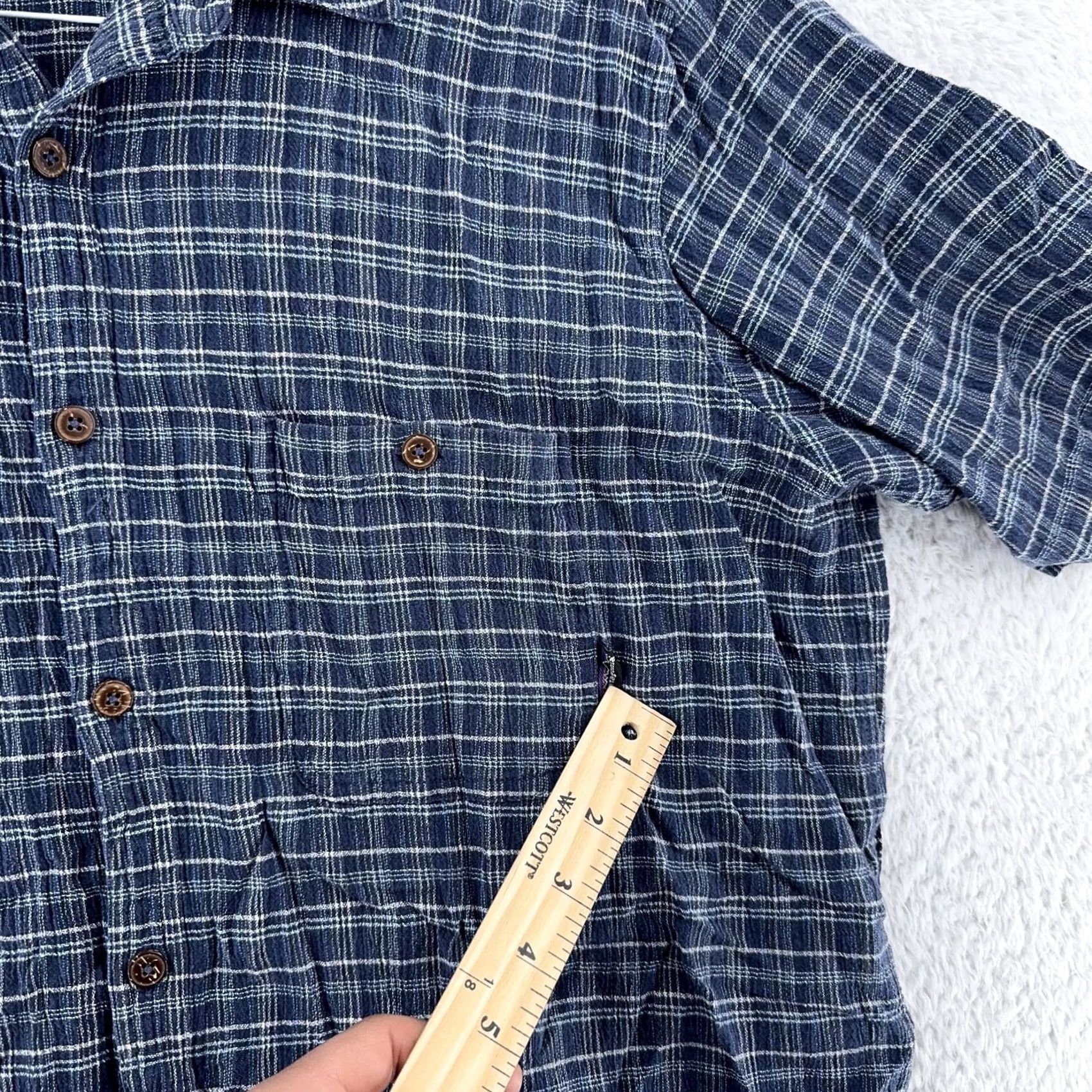 Patagonia Patagonia Shirt Mens XL Blue Plaid Organic Cotton Short Sleeve Button Up Casual Size US XL / EU 56 / 4 - 3 Thumbnail
