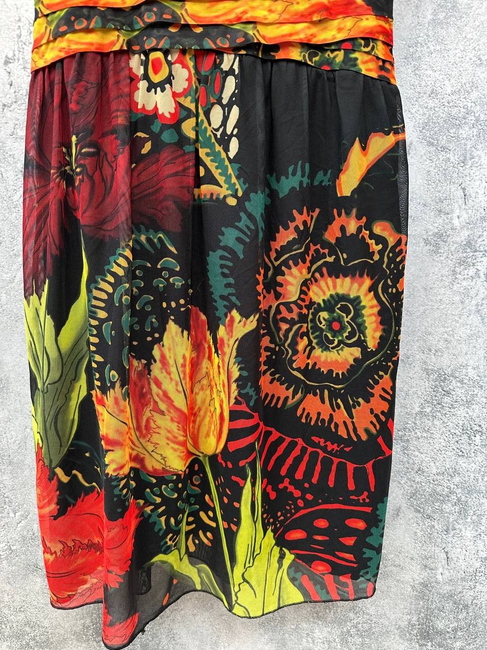 Desigual × Karl Lagerfeld Desigual By Karl Lagerfeld Florecilla Dress Floral Mesh Size L / US 10 / IT 46 - 7 Thumbnail