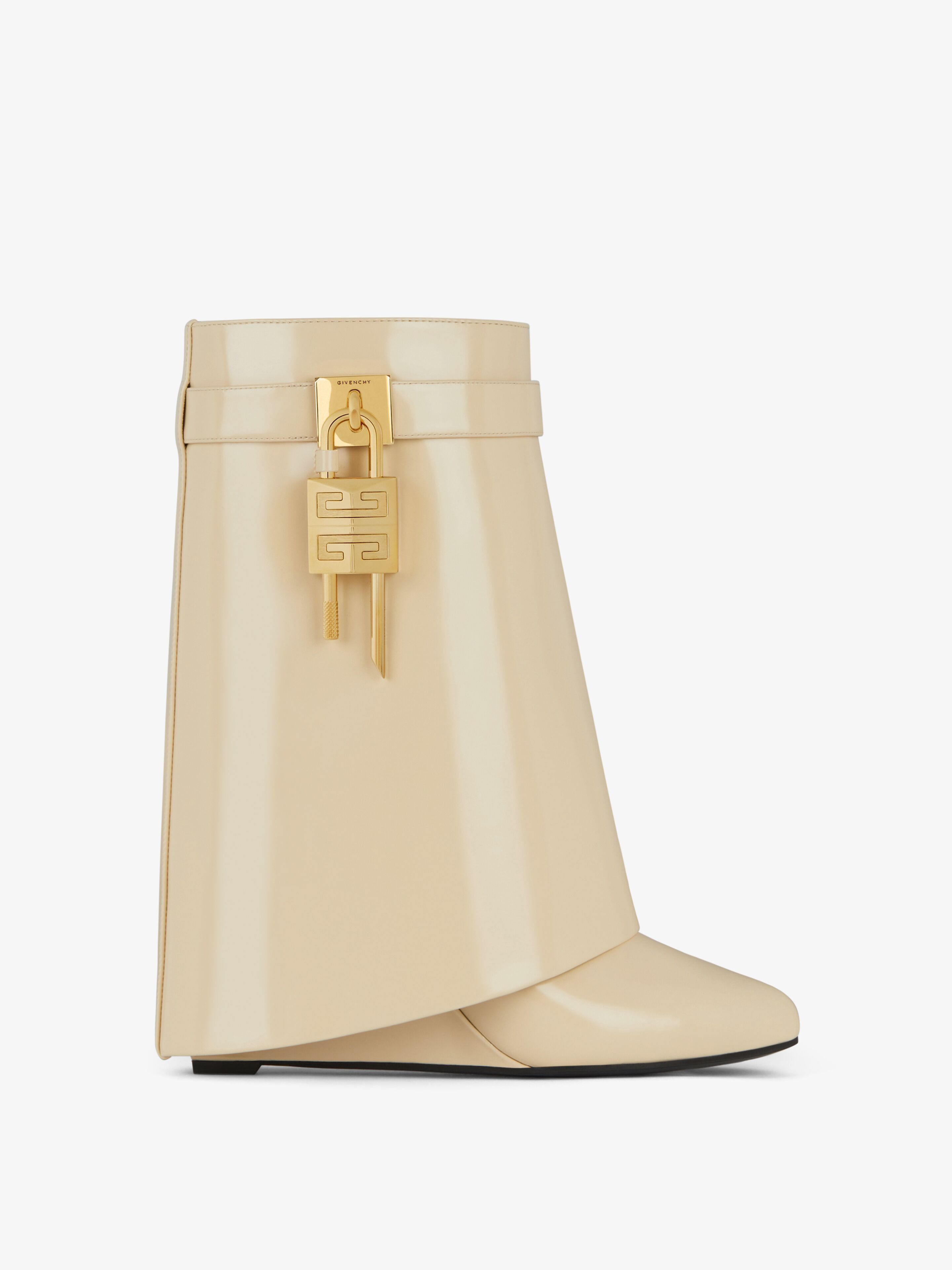 o1srvl11e0525 Shark Lock Ankle Boots 90mm in Blond