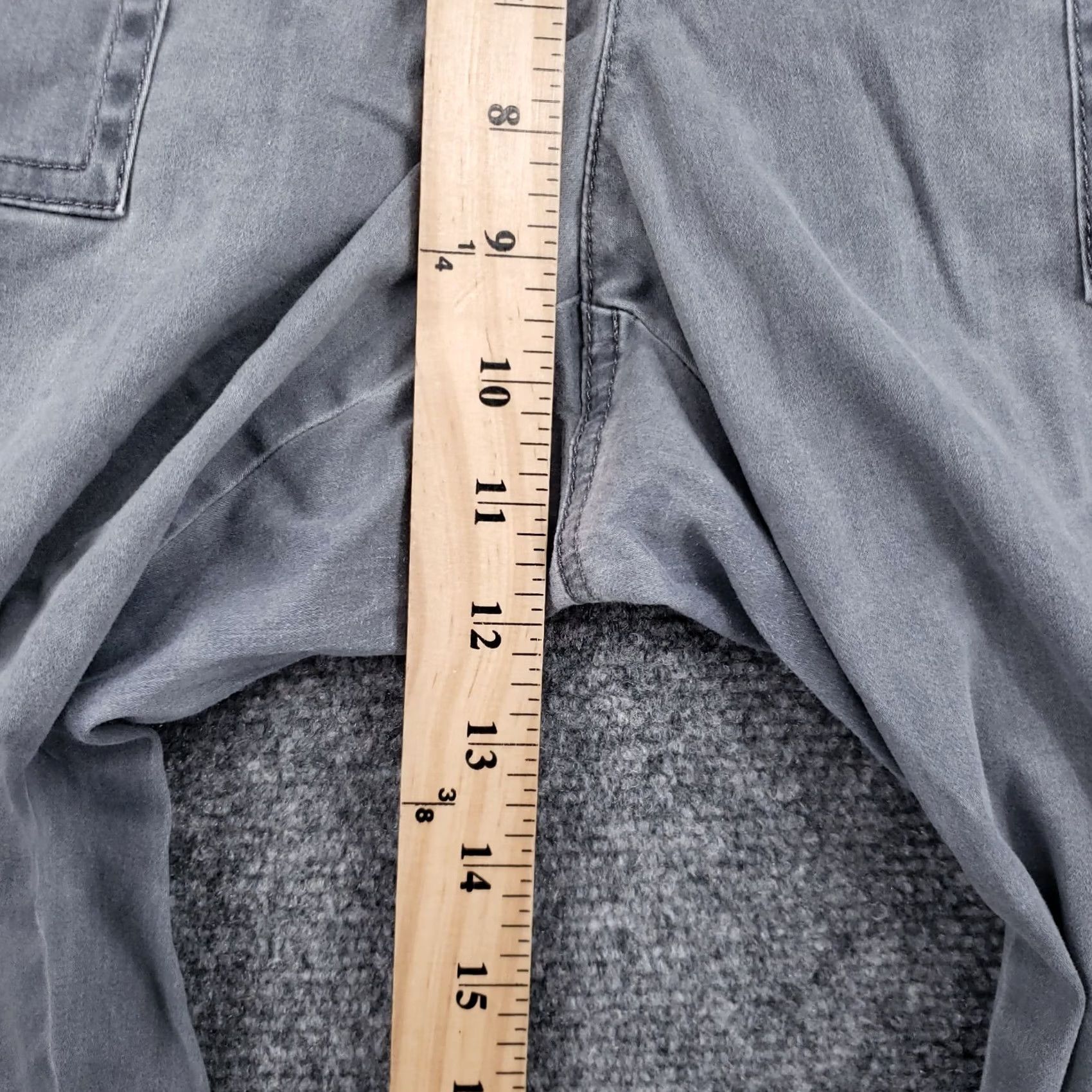 J. Jill J. Jill Pants Women 12 Gray Cropped Stretch Mid Rise Utility Straight Zip Fly Size 34" / US 12 / IT 48 - 6 Thumbnail