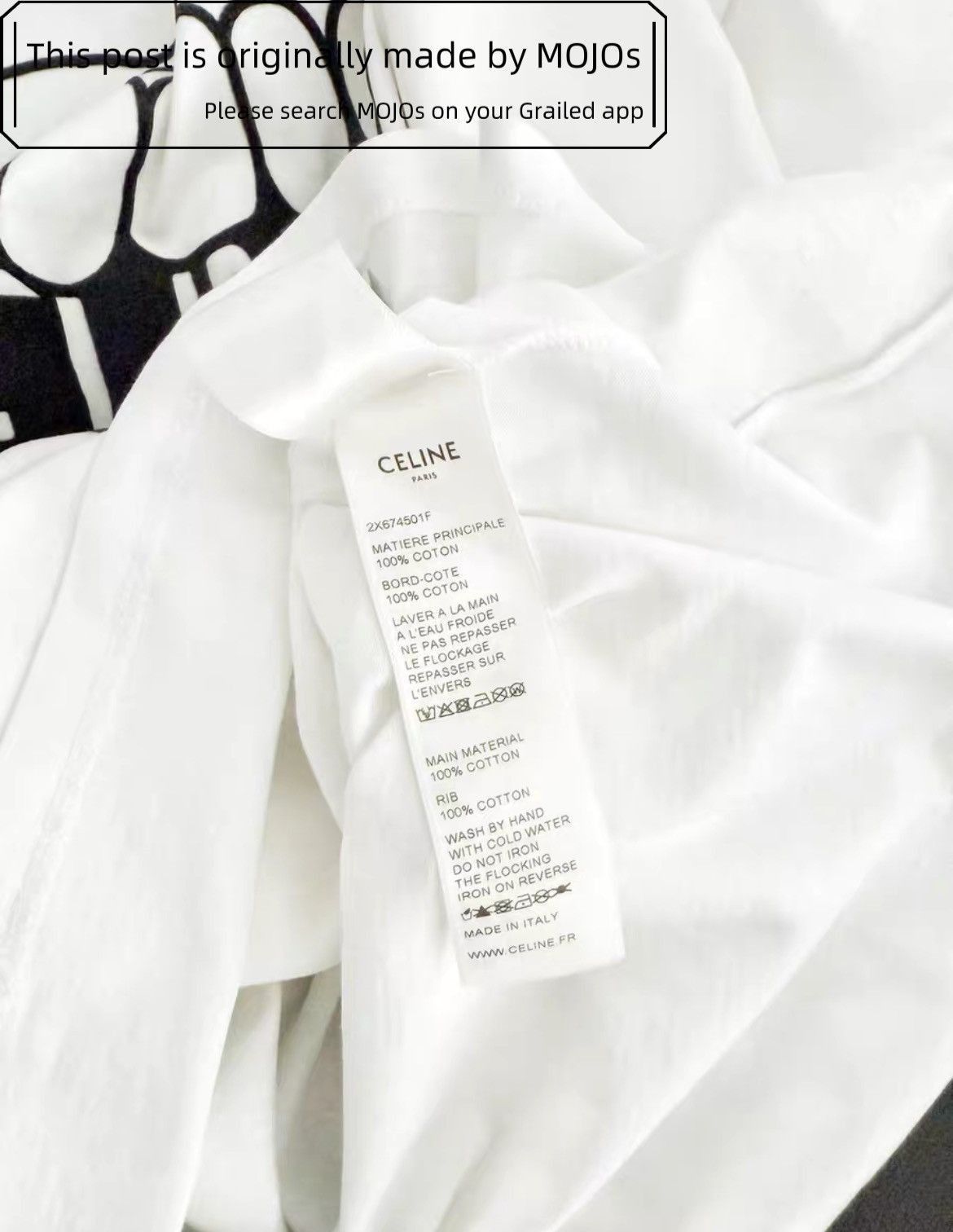 Celine Celine 21SS Teeth Logo Print Tee Size US L / EU 52-54 / 3 - 2 Thumbnail