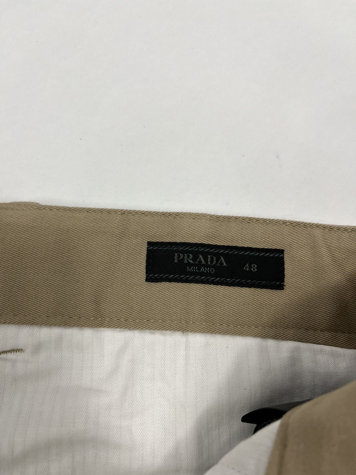 Prada Prada Beige Cotton Trousers Size US 32 / EU 48 - 6 Thumbnail