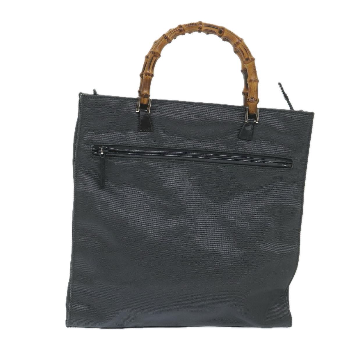 Gucci Bamboo Black Canvas Handbag (Pre-Owned) Size ONE SIZE - 1 Thumbnail