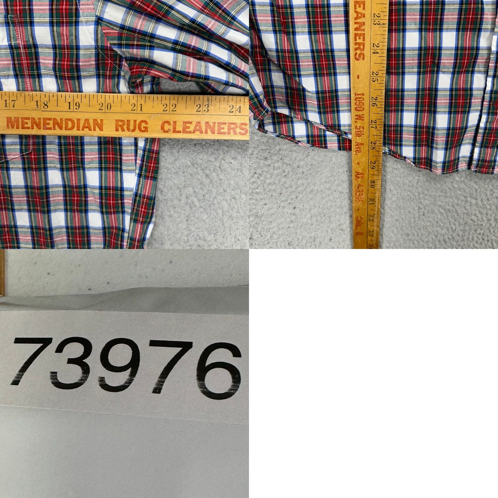 Vintage J Crew Mens Button Down Shirt Large Red White Plaid Long Sleeve Pocket Slim Fit Size US L / EU 52-54 / 3 - 8 Thumbnail