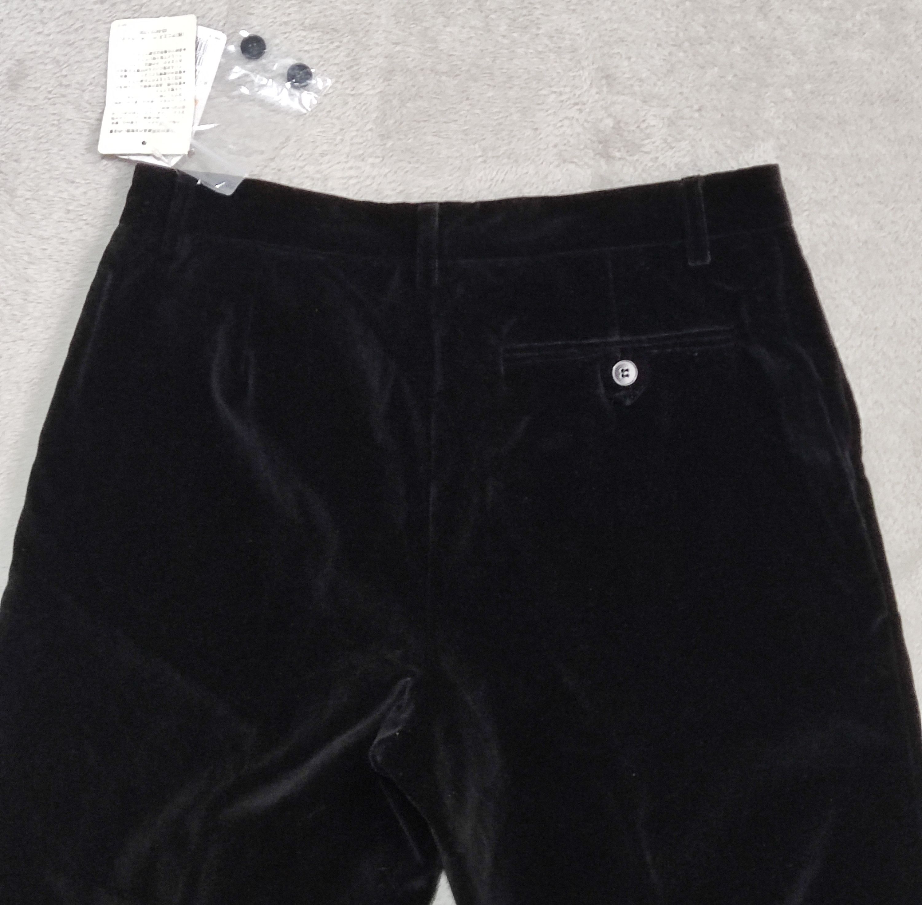 agnes b. Vintage NWT agnès b. homme Paris Black Velvet -France Made Size US 29 - 9 Thumbnail