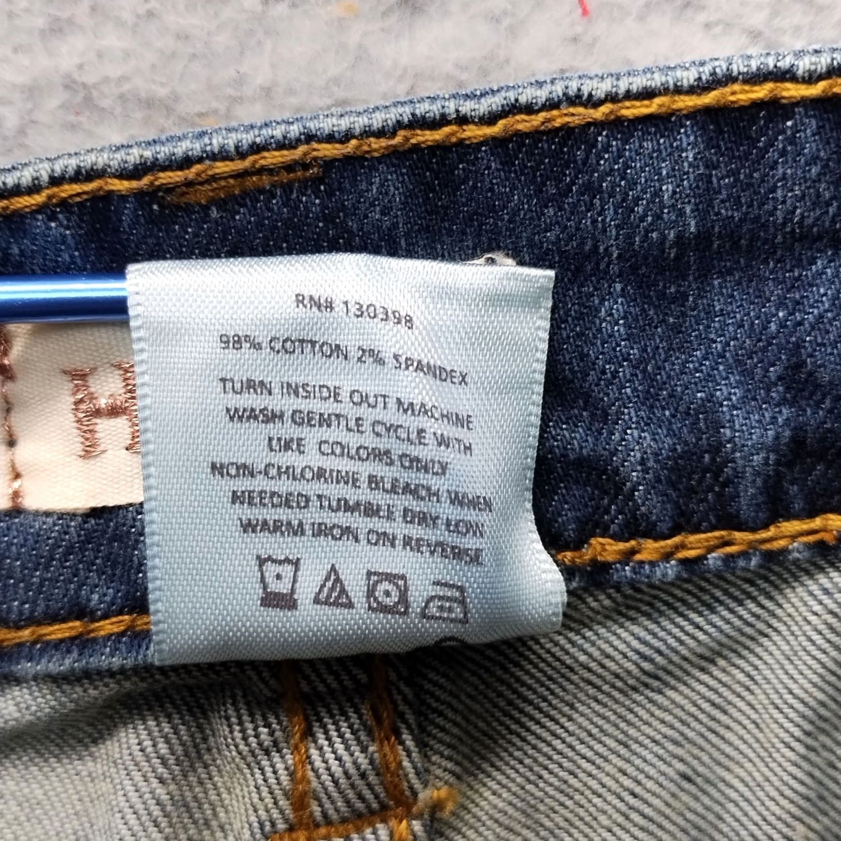 Denime Hint Womens 30 Navy Denim Stretch 5-Pocket Cut Off Shorts Shirt? Size 30" / US 8 / IT 44 - 4 Thumbnail