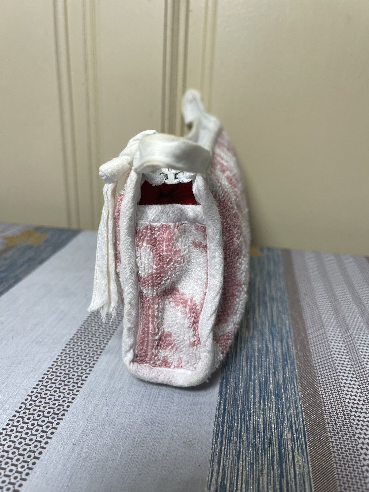 Dior Dior Vanity Case pink white cotton Size ONE SIZE - 4 Thumbnail