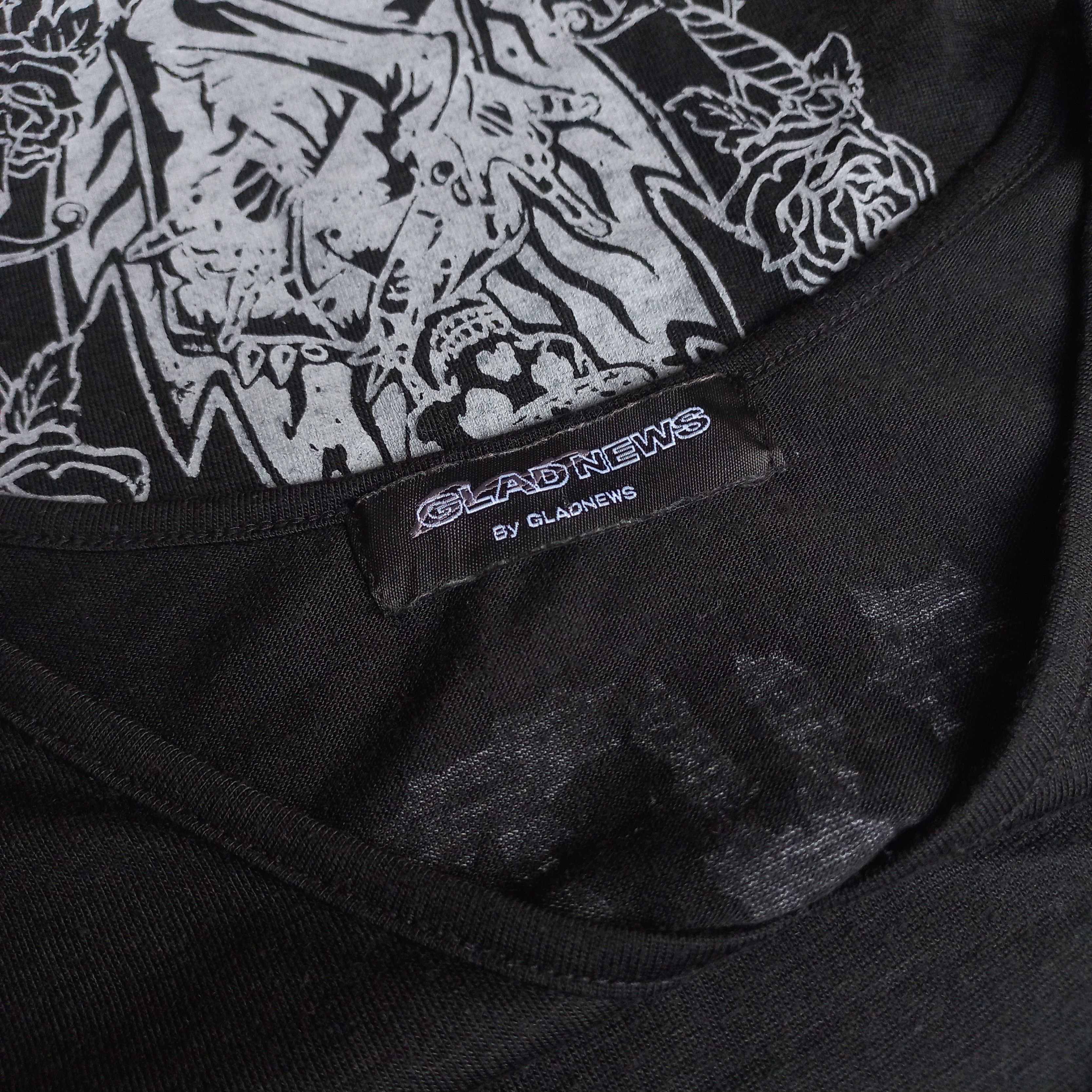 Japanese Brand Glad News - "DeadOrLove" Asymmetrical Long Sleeve Tshirt Size US L / EU 52-54 / 3 - 6 Thumbnail