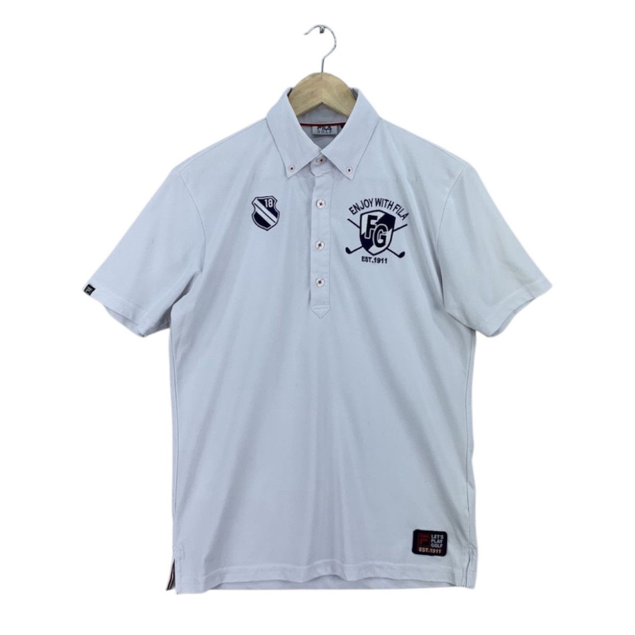 Fila Fila Golf White Polo Shirt Size US M / EU 48-50 / 2 - 1 Thumbnail