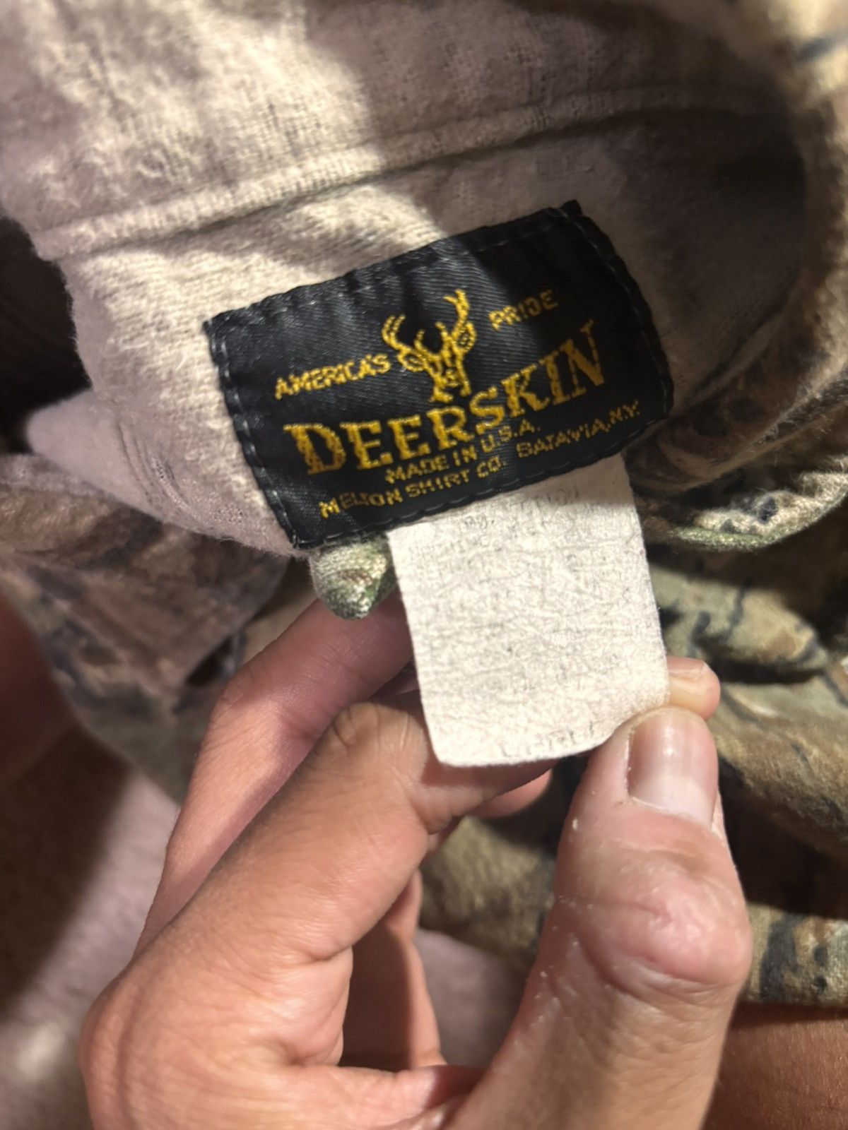 Vintage Deerskin Jacket Men's L Real Tree Camo Button Up Canvas VTG Size US L / EU 52-54 / 3 - 4 Thumbnail