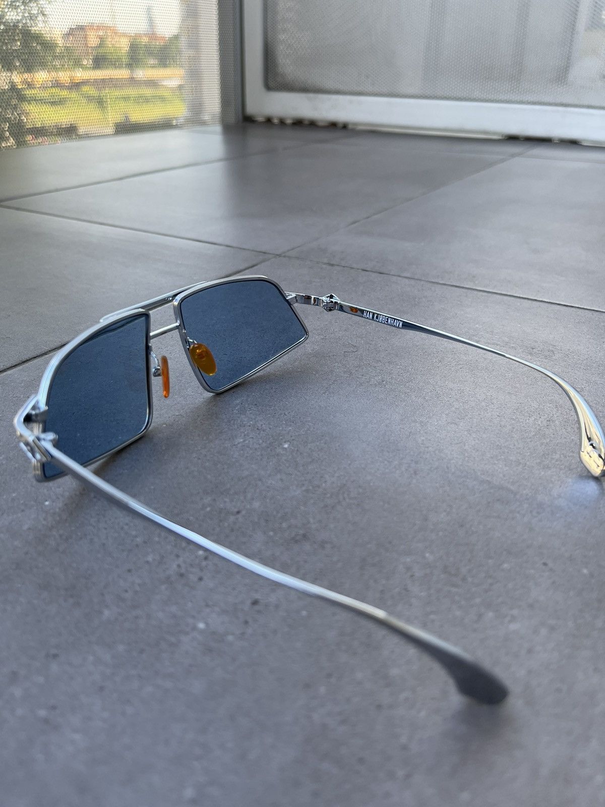 Han Kjobenhavn !DS! SS23 Han Kjobenhavn Demo High Silver Blue Sunglasses Size ONE SIZE - 12 Thumbnail