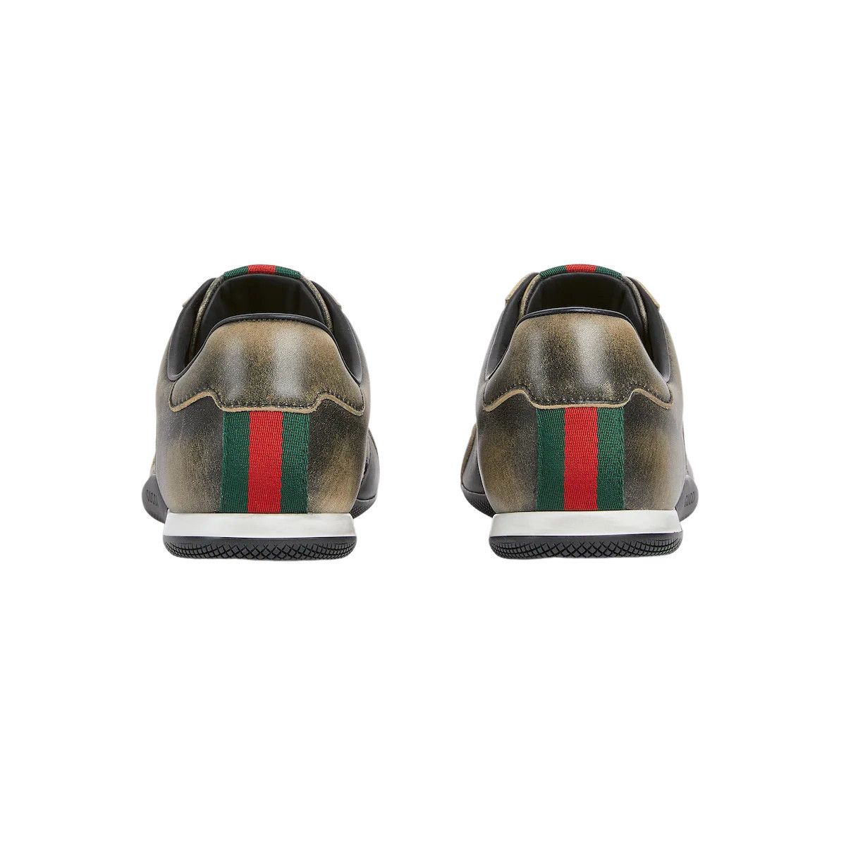 Gucci GUCCI Shift $1050 Black Leather Sneakers New & Authentic (Wo Size US 10 / IT 40 - 3 Thumbnail