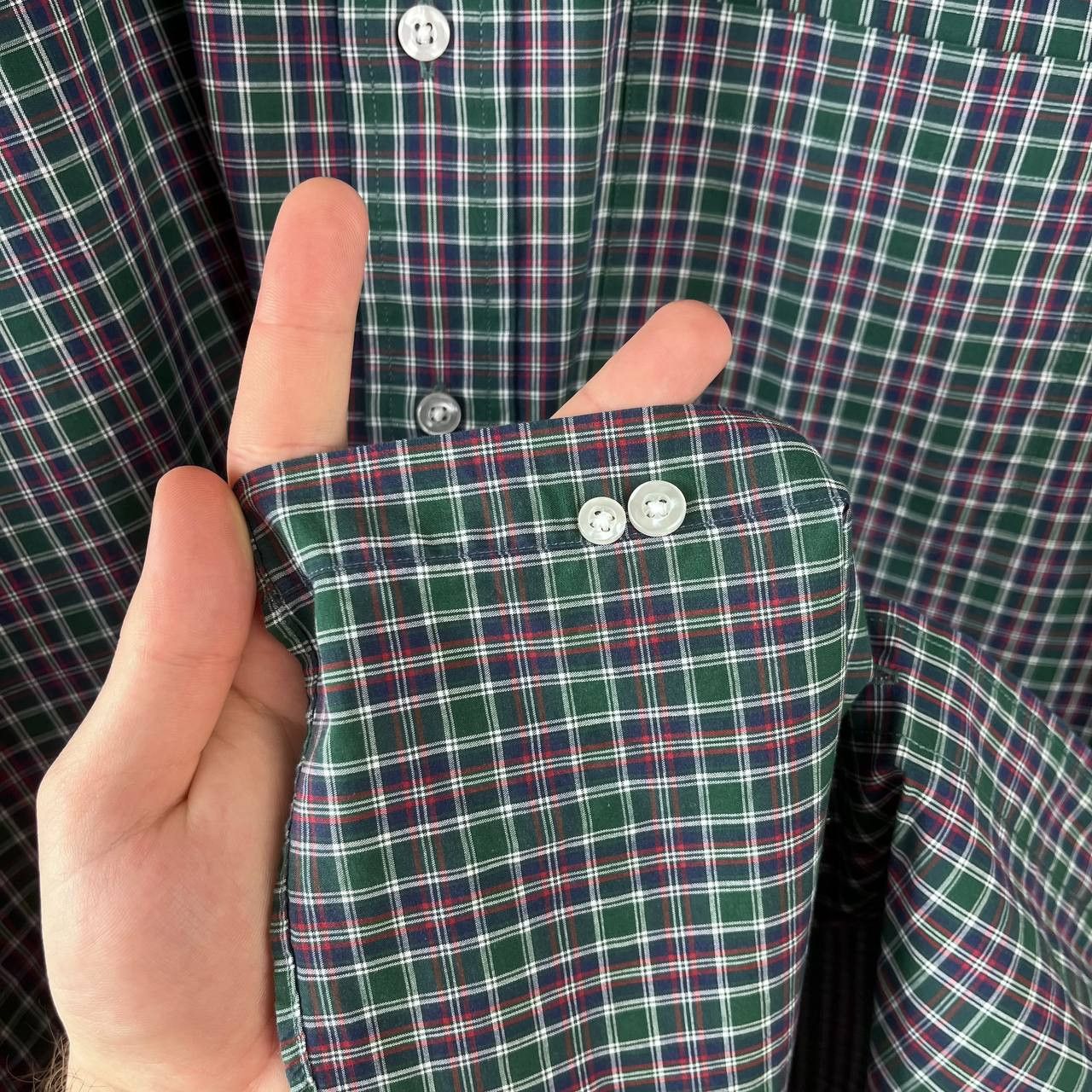 L.L. Bean Vintage 90s L.L.Bean Green Plaid Button Shirt Size US L / EU 52-54 / 3 - 6 Thumbnail