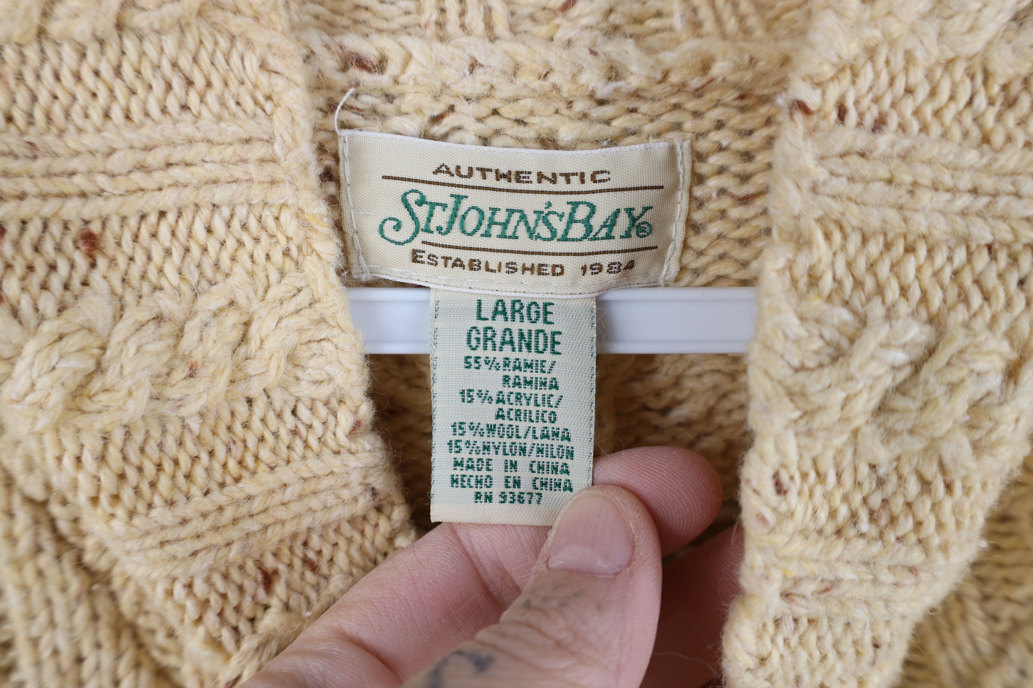 Vintage Vintage 90s Streetwear Chunky Fisherman Cable Knit Sweater Size L / US 10 / IT 46 - 7 Thumbnail