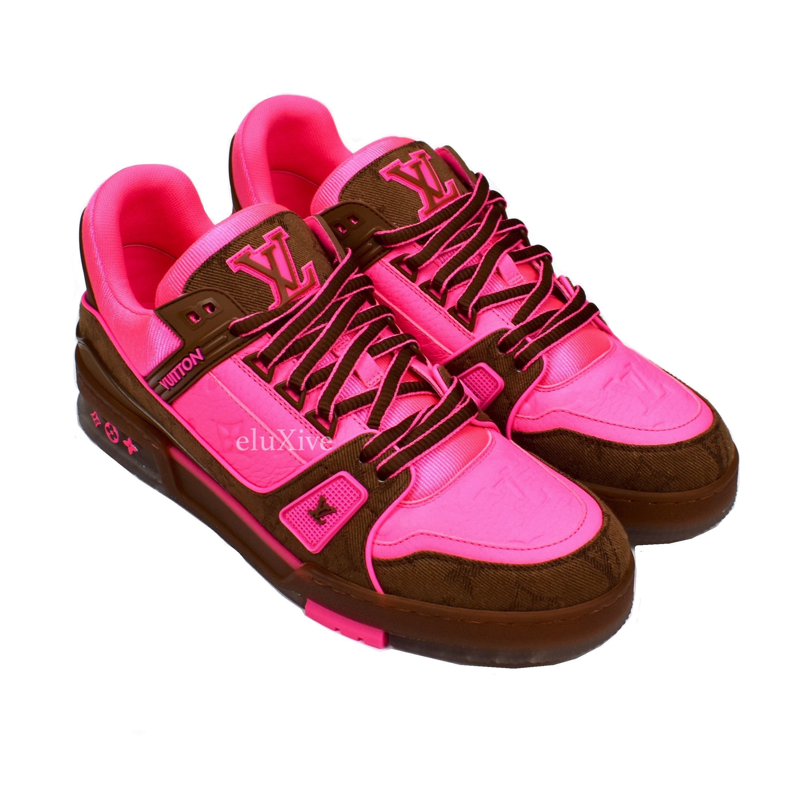 Louis Vuitton Louis Vuitton Trainer Sneakers Pink Brown DS Size US 9 / EU 42 - 1 Preview