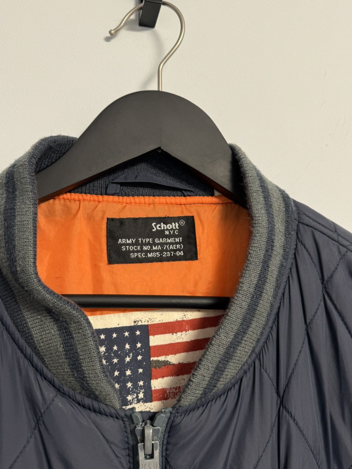 Schott Vintage Schott MA-1 Bomber NYC American College USA RARE Size US XXL / EU 58 / 5 - 7 Thumbnail
