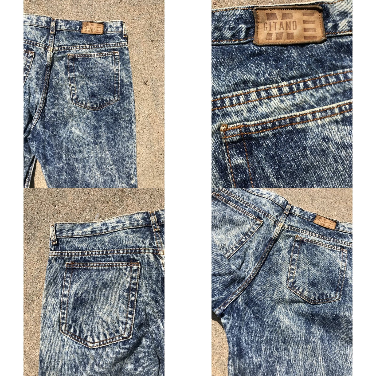 Vintage VINTAGE Gitano Acid Wash Jeans Mens 36x32.5 Regular Fit Distressed 90s Size US 36 / EU 52 - 8 Thumbnail