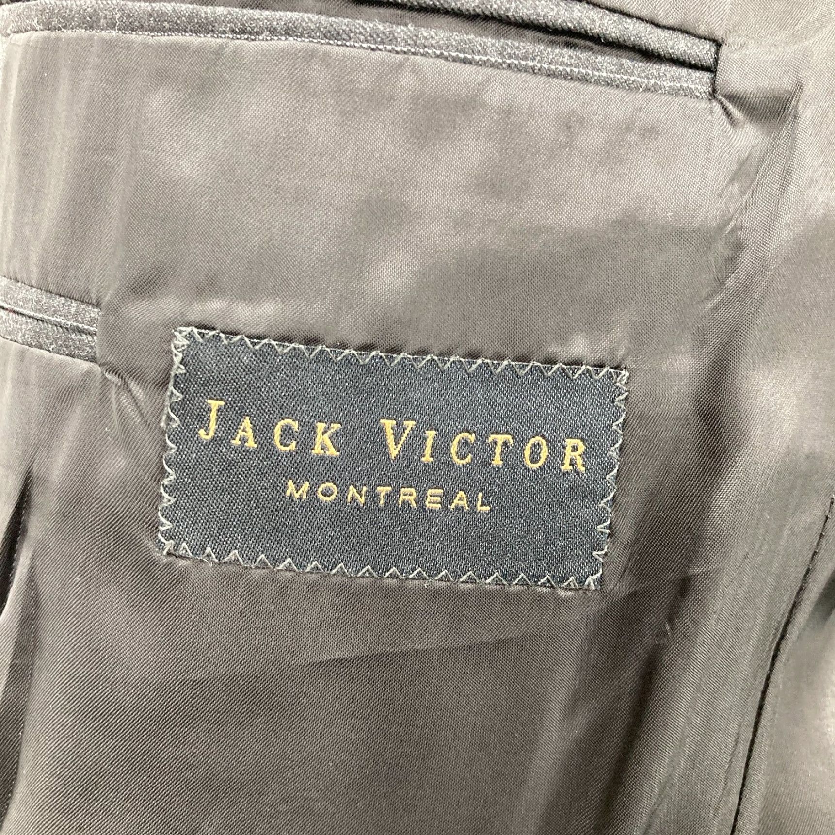 Jack Victor Jack Victor Montreal Loro Piana Wool Sport Coat Blazer Mens 44R Black Striped Size 44R - 5 Thumbnail