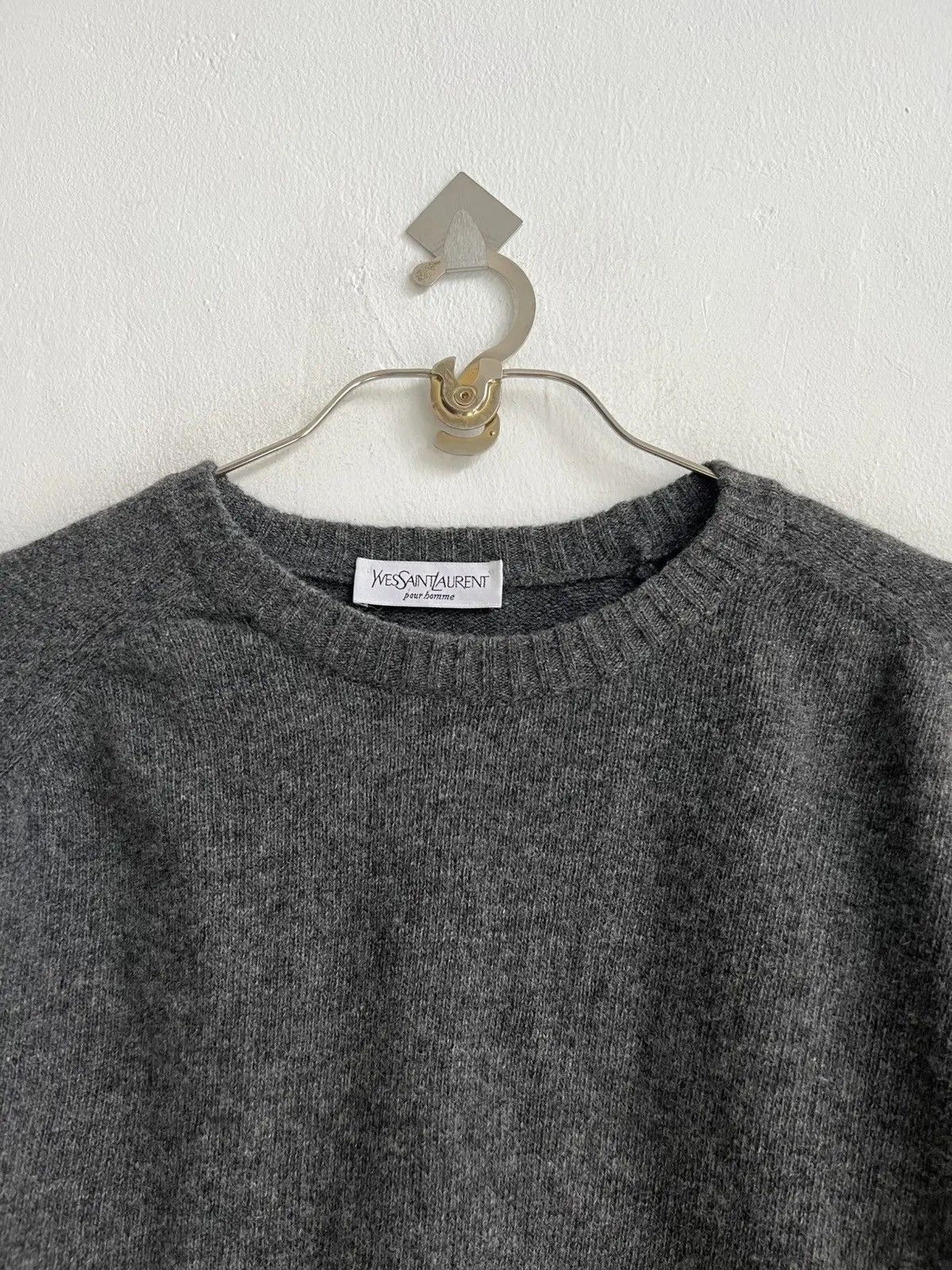 Yves Saint Laurent Yves Saint Lauren Pour Homme Wool Cashmere Regular Fit Knit Size US L / EU 52-54 / 3 - 3 Thumbnail