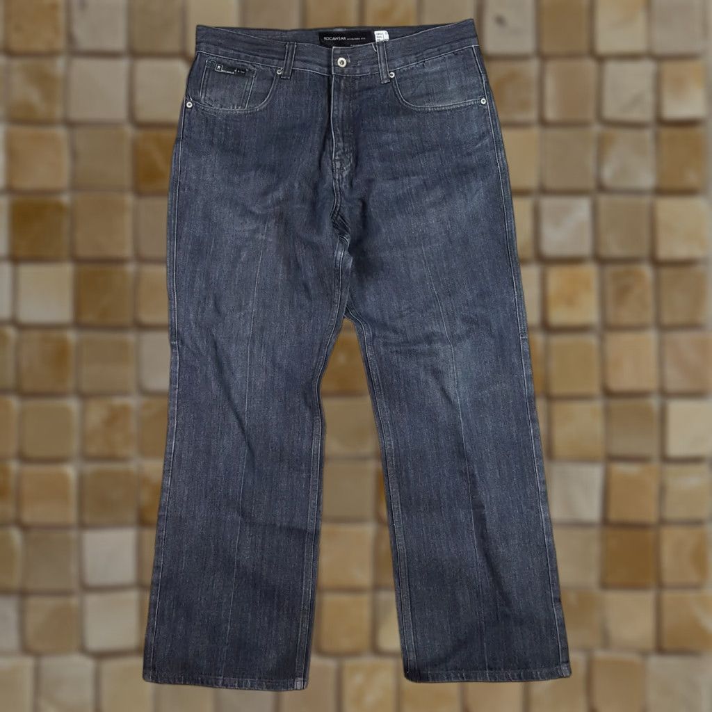 Rocawear VINTAGE Rocawear Baggy Jeans Men’s Size 38x31 Dark Blue Y2K Hip-Hop Denim Size US 38 / EU 54 - 1 Thumbnail
