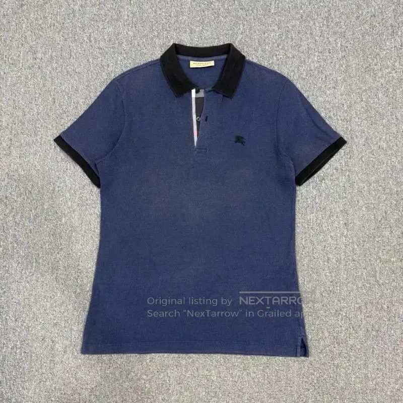 Burberry Burberry Men's Blue Cotton Polo Shirt. Size US S / EU 44-46 / 1 - 1 Thumbnail