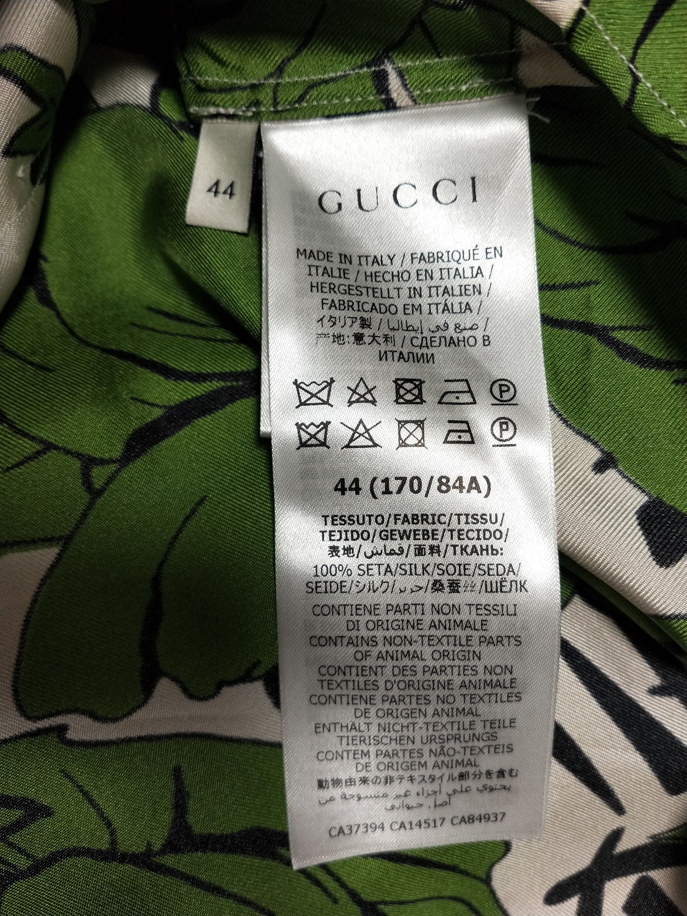 Gucci Cuban-collar Floral Print Silk Shirt Size US XS / EU 42 / 0 - 5 Thumbnail