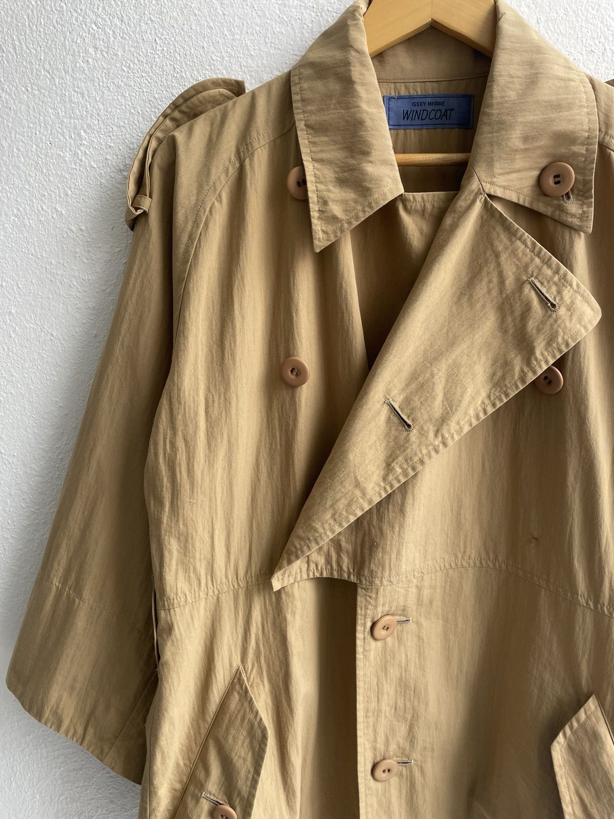 Issey Miyake Vintage 80's Issey Miyake Windcoat Oversize Long Coat Size US S / EU 44-46 / 1 - 9 Thumbnail