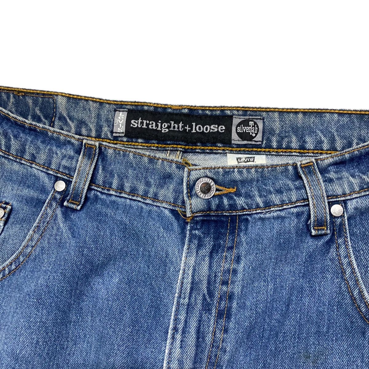 Levi's Vintage 90s Levis Silvertab Straight+Loose Denim Jeans Size US 36 / EU 52 - 6 Thumbnail
