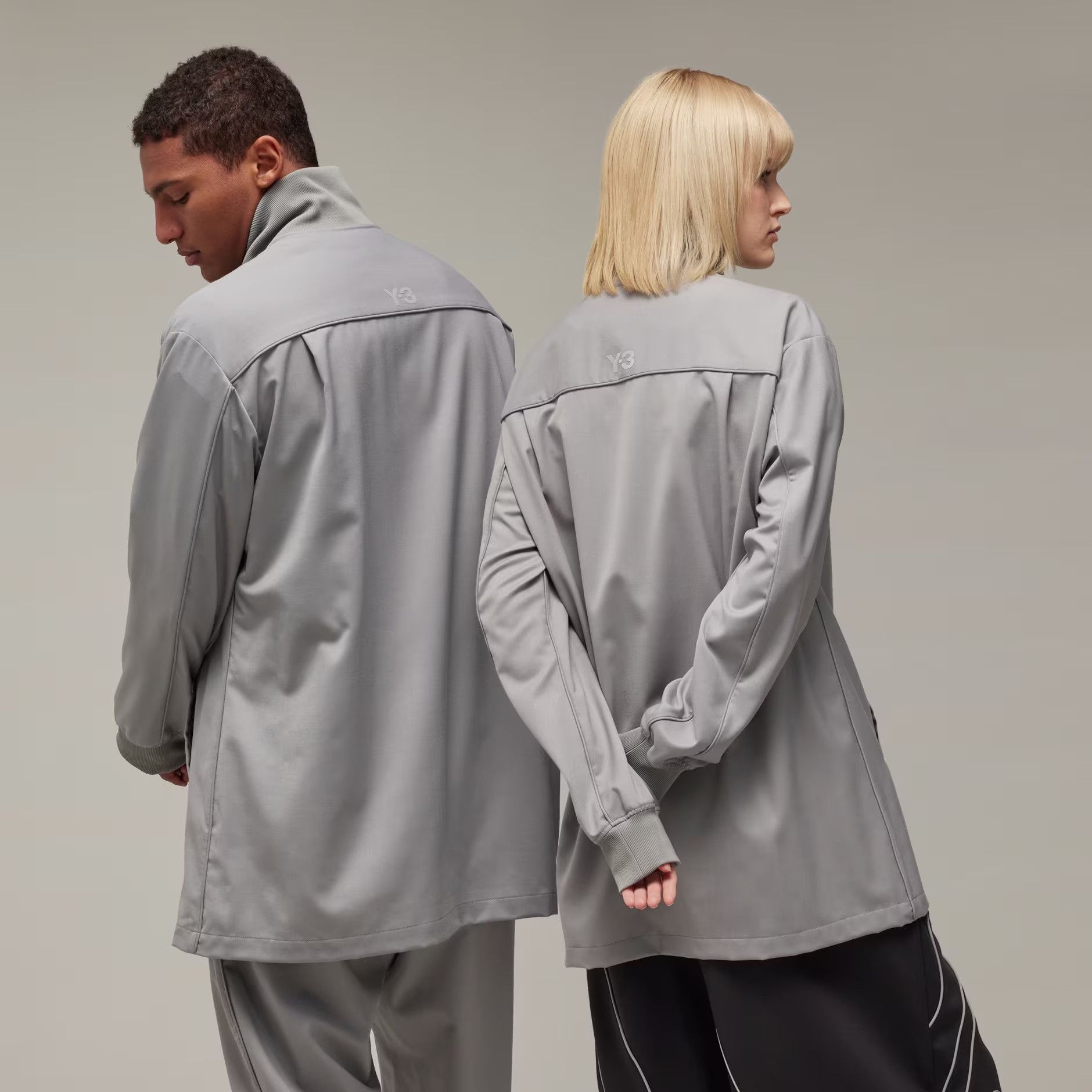 Y-3 × Yohji Yamamoto Y-3 Refined Woven Track Top, Grey Medium Size US M / EU 48-50 / 2 - 3 Thumbnail