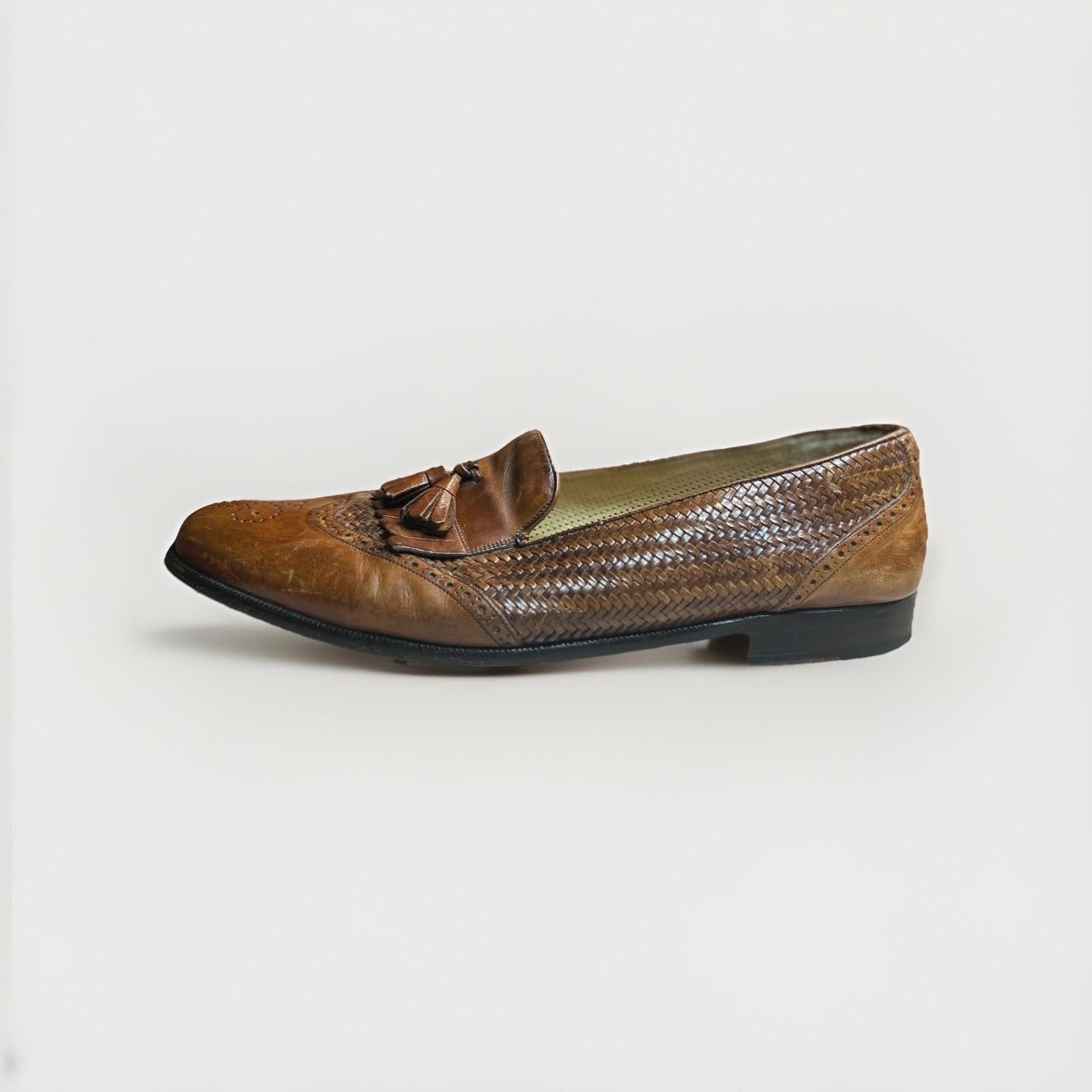 Mezlan Mezlan Men’s 11.5M Woven Leather Tassel Loafers -Spain Size US 11.5 / EU 44-45 - 2 Thumbnail