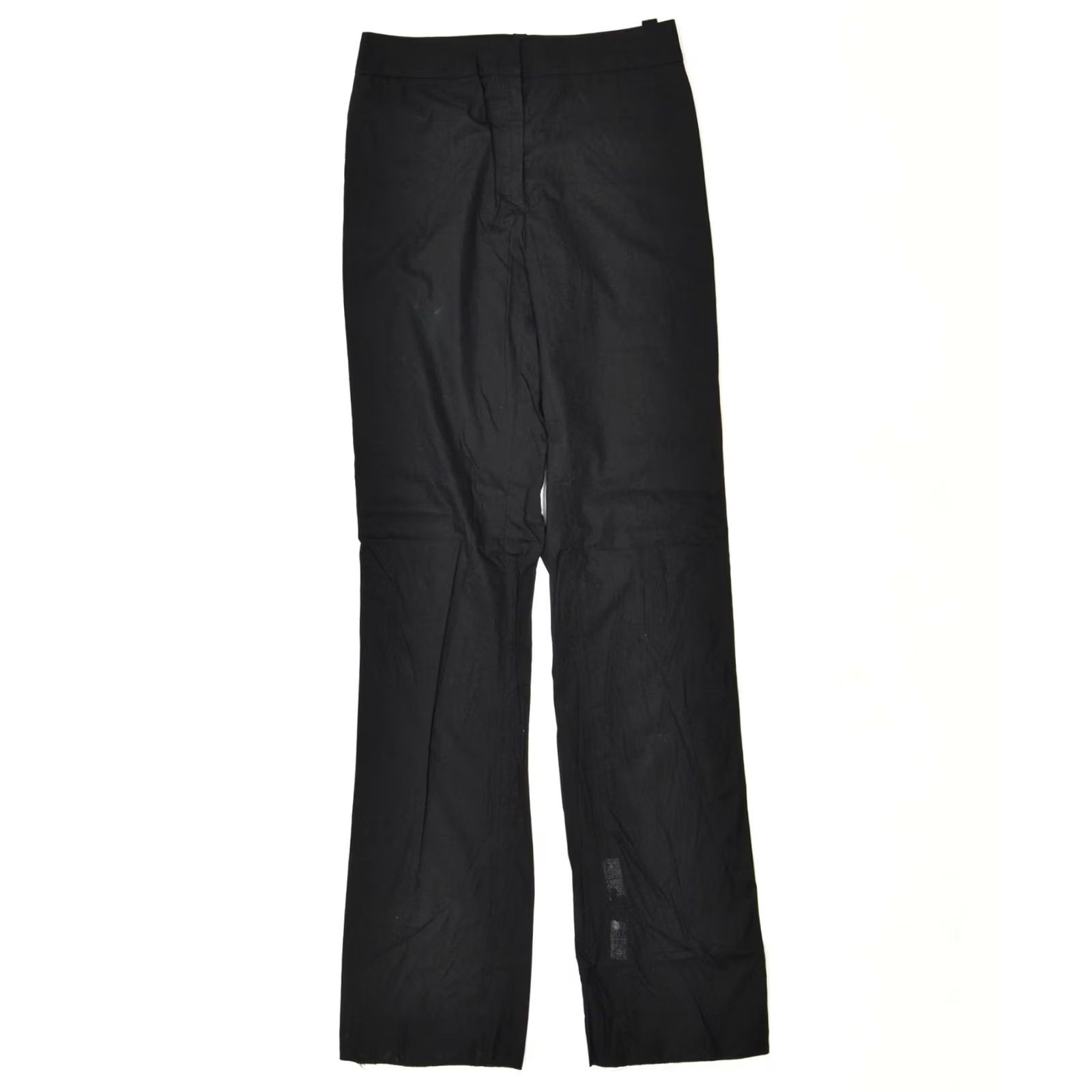 Vintage VINTAGE Womens Flare Chino Trousers W28 L36 Black Designer FX02 Size 28" / US 6 / IT 42 - 2 Thumbnail