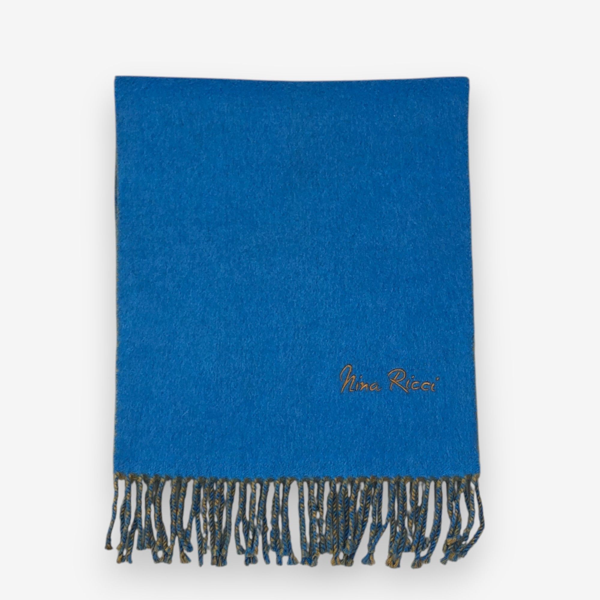Japanese Brand Vintage Nina Ricci Scarf Muffler Wool Fringe Winter Scarves Size ONE SIZE - 2 Thumbnail