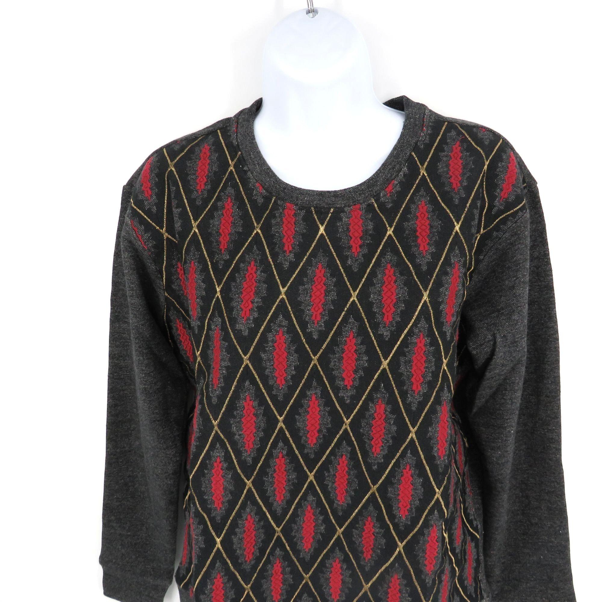 Miss Me Miss Me XS Vintage Long Sleeve Pullover Shirt Red Gold NWT Size XS / US 0-2 / IT 36-38 - 3 Thumbnail
